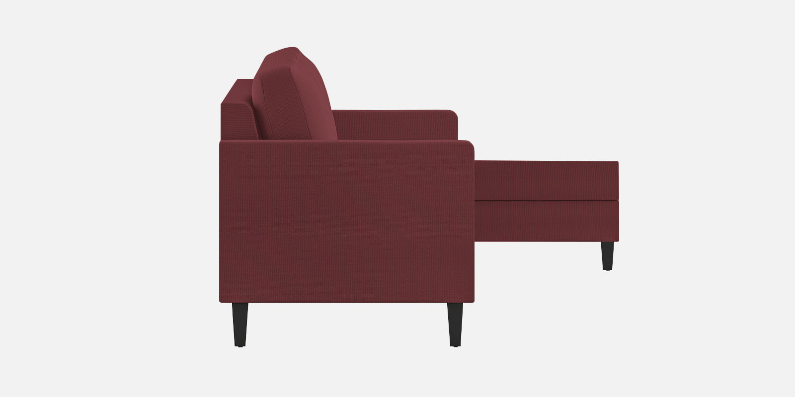 Nori Fabric LHS Sectional Sofa (3+Lounger) In Blaze Red Colour - Febonic Living