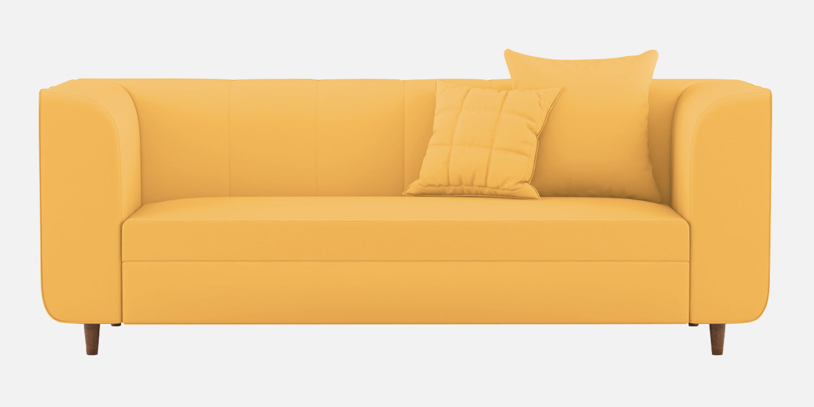 Sumo Velvet 3 Seater Sofa In Turmeric yellow Colour - Febonic Living