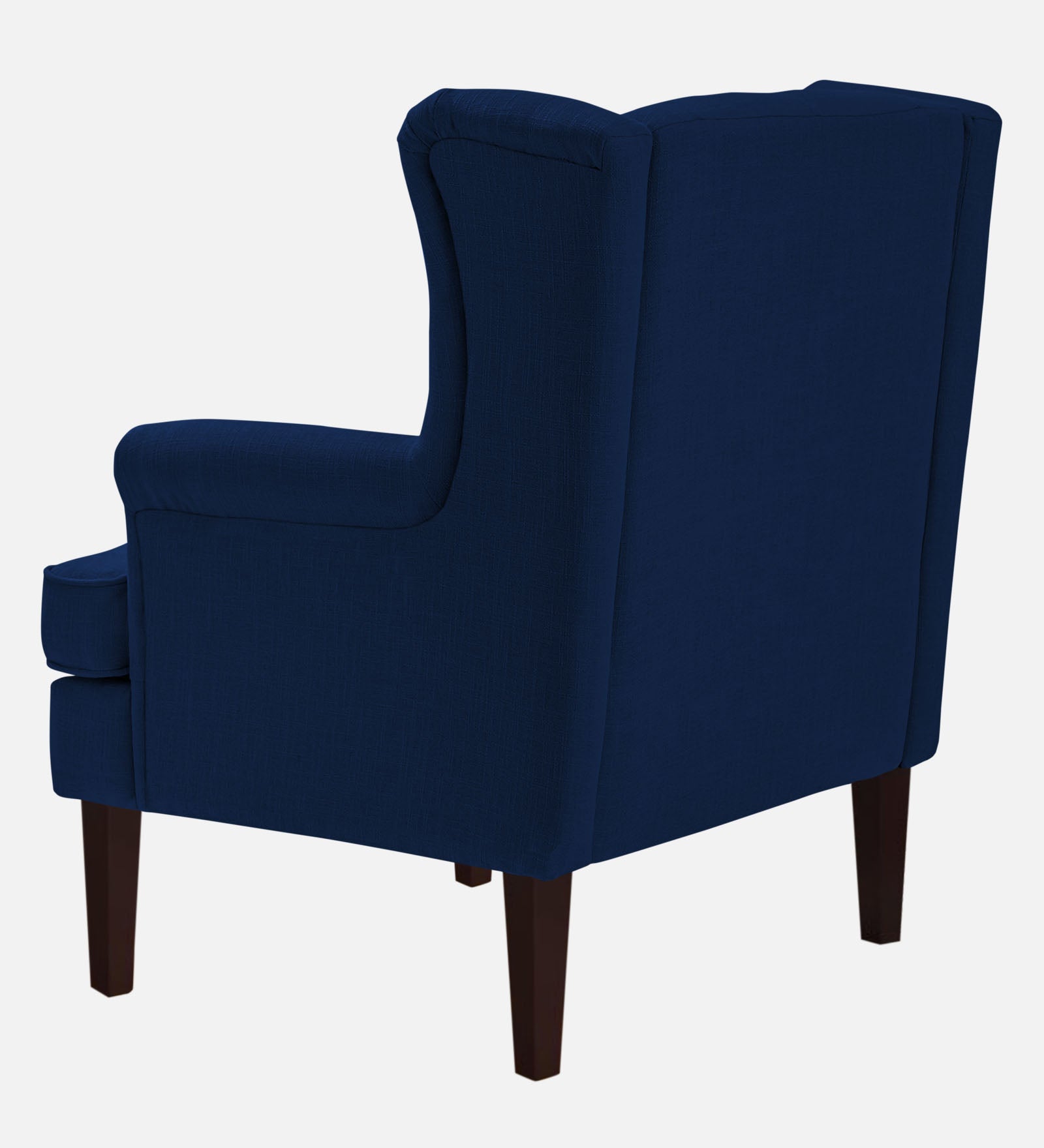 Deyuk Fabric Wing Chair In Royal Blue Colour - Febonic Living