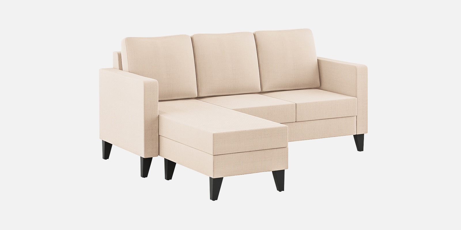 Nori Fabric RHS Sectional Sofa (2+Lounger) In Woom Beige Colour - Febonic Living