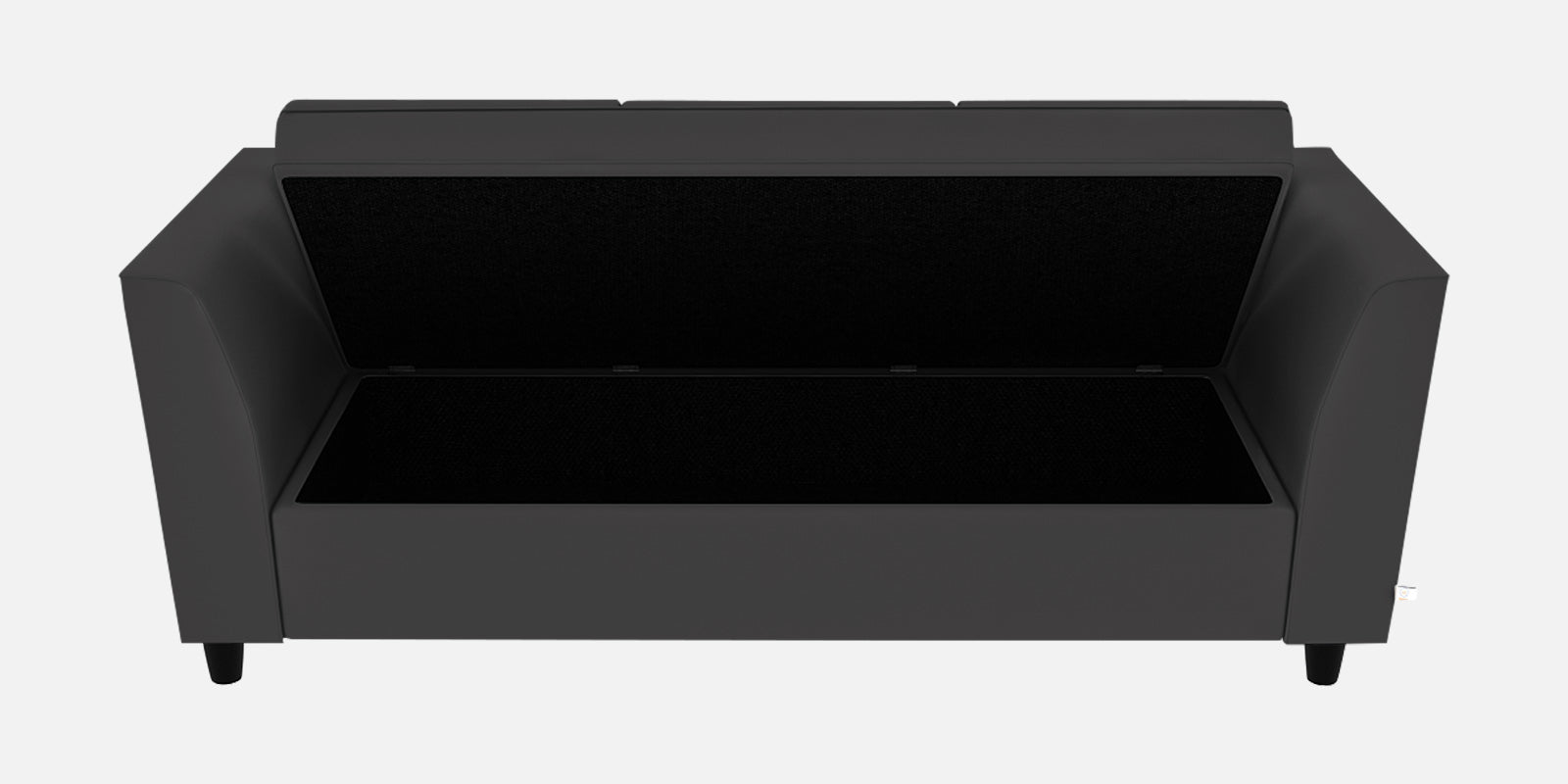 Bristo Velvet 3 Seater Sofa In Davy Grey Colour With Storage - Febonic Living