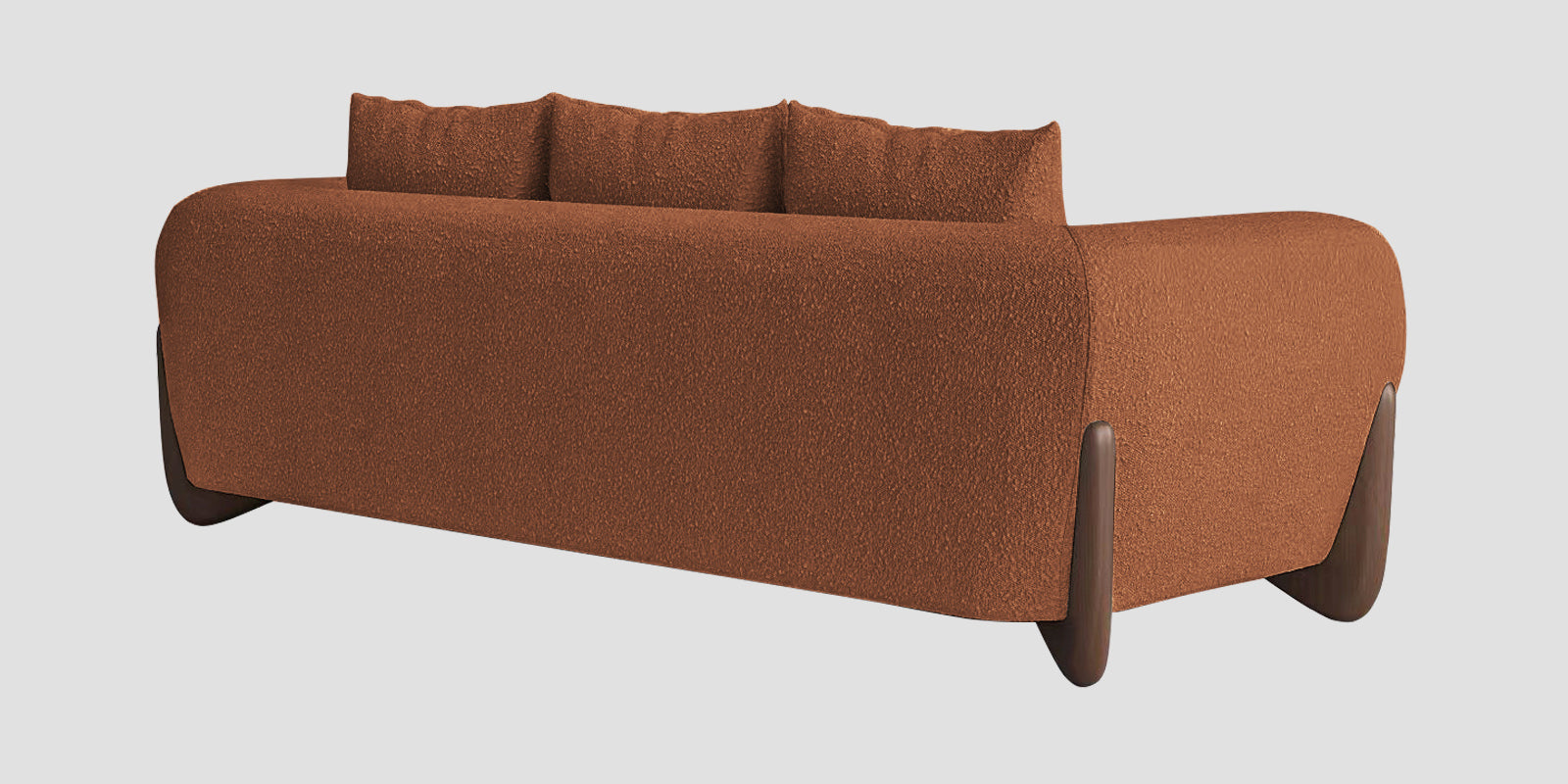 Boko Boucle 3 Seater Sofa In Light Orange Colour - Febonic Living