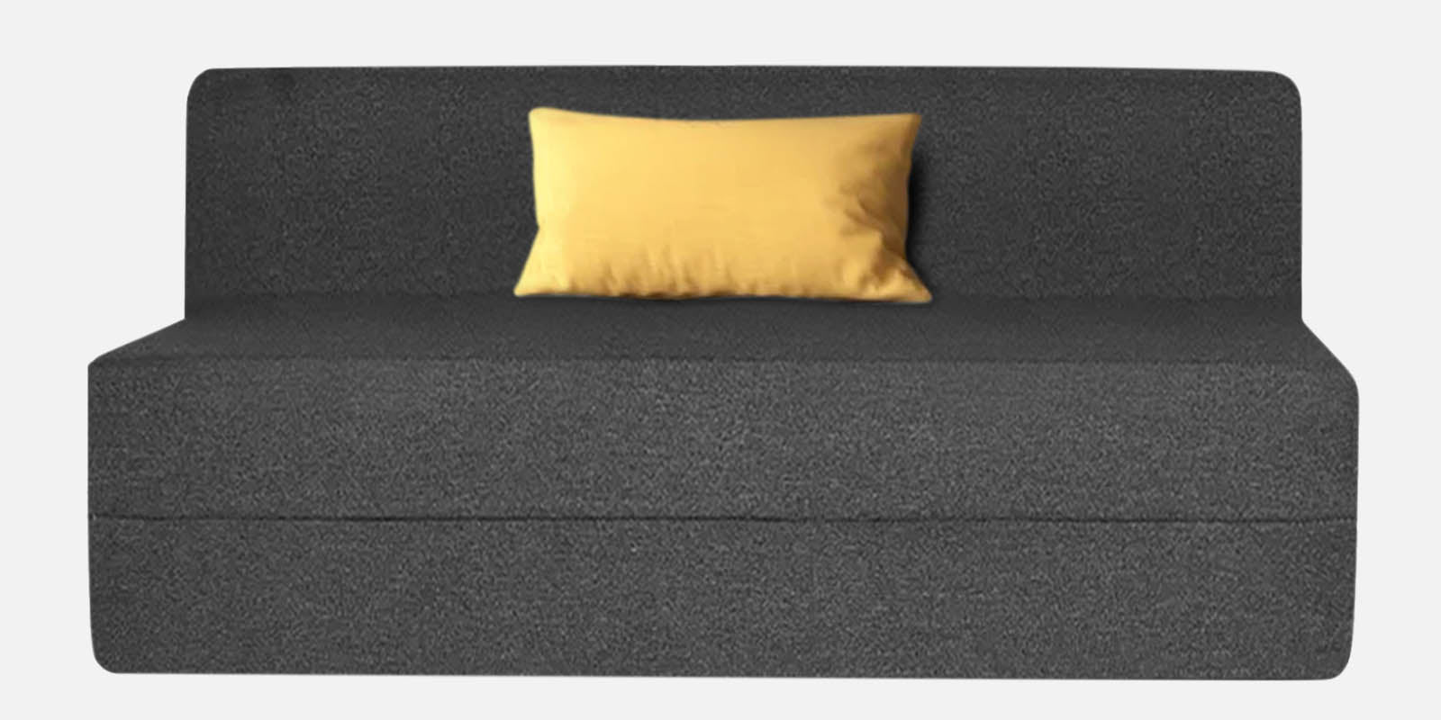 Fleepy Fabric 2 Seater Foldable Sofa Cum Bed In Charcoal Grey Colour - Febonic Living
