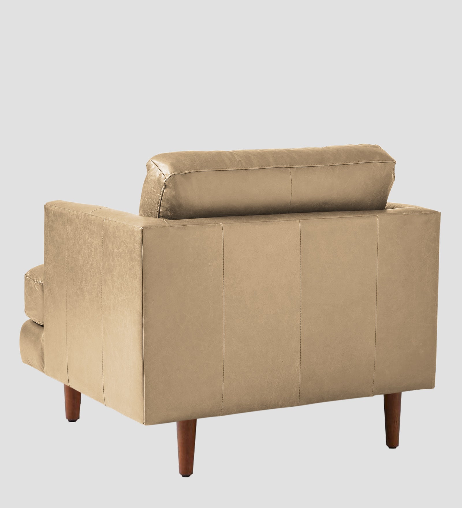 Sterio Leatherette 1 Seater Sofa In Corn Beige Colour - Febonic Living