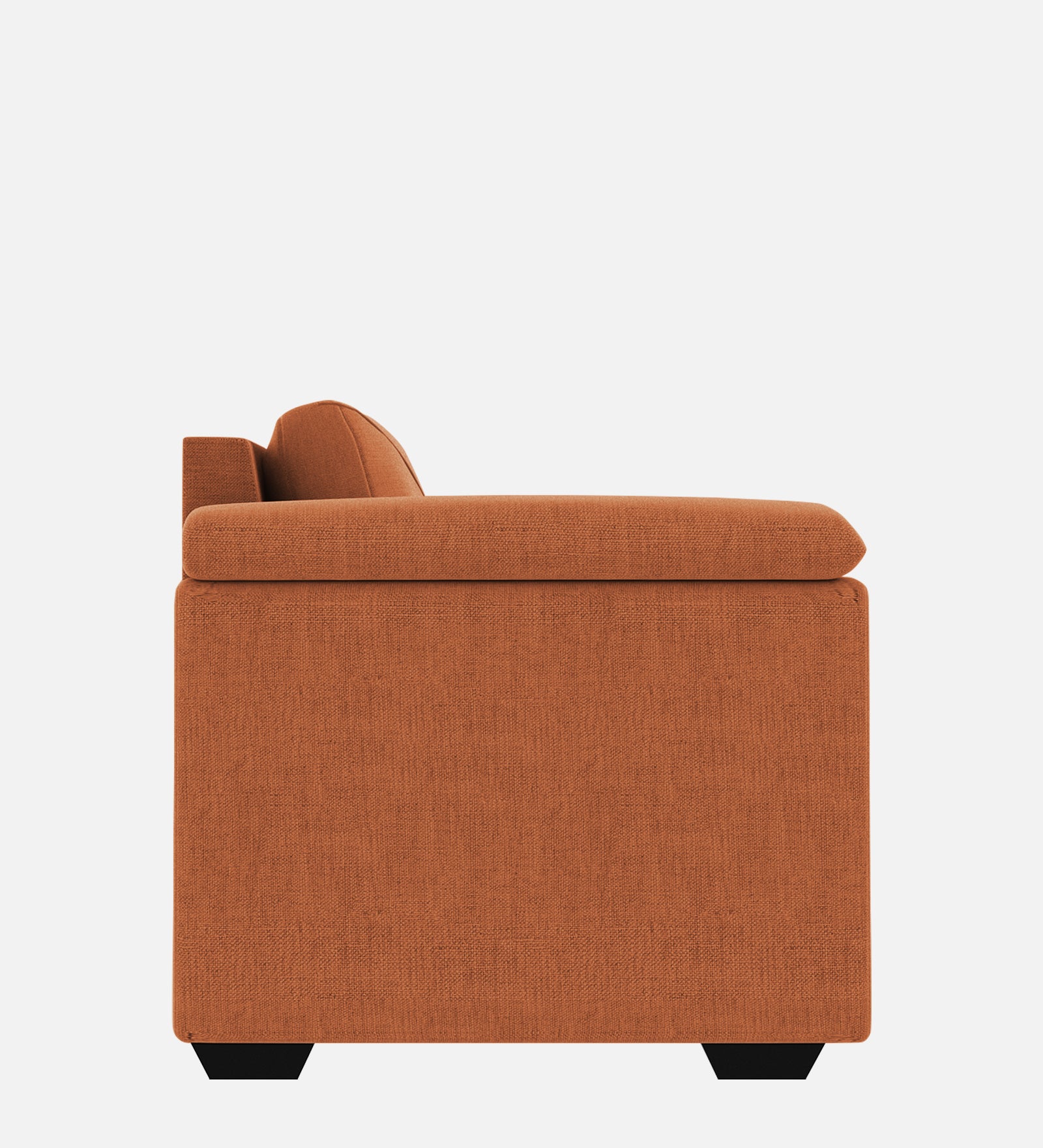 Andres Fabric 1 Seater Sofa In Safforn Orange Colour - Febonic Living
