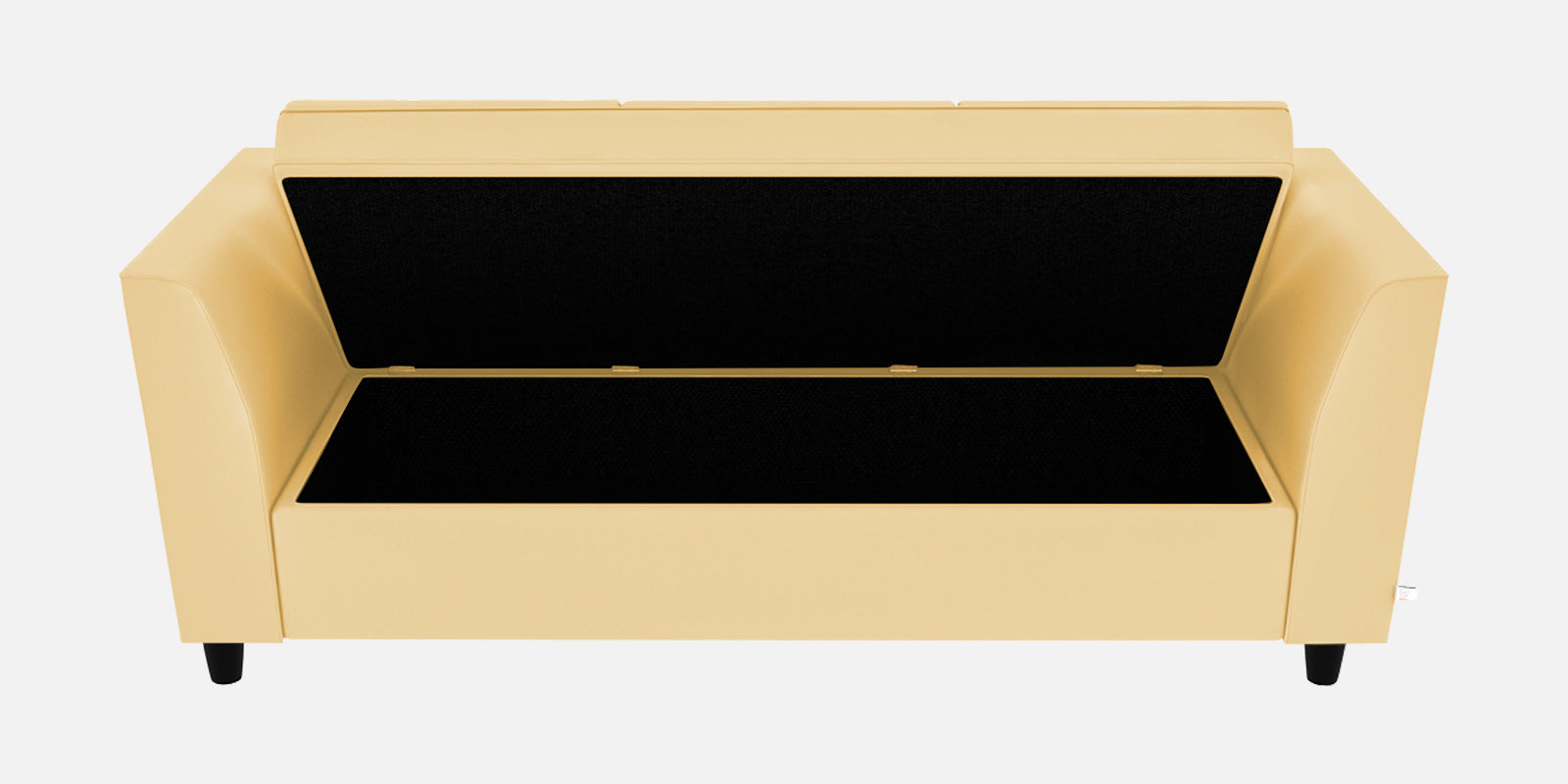 Bristo Velvet 3 Seater Sofa In sandy beige Colour With Storage - Febonic Living