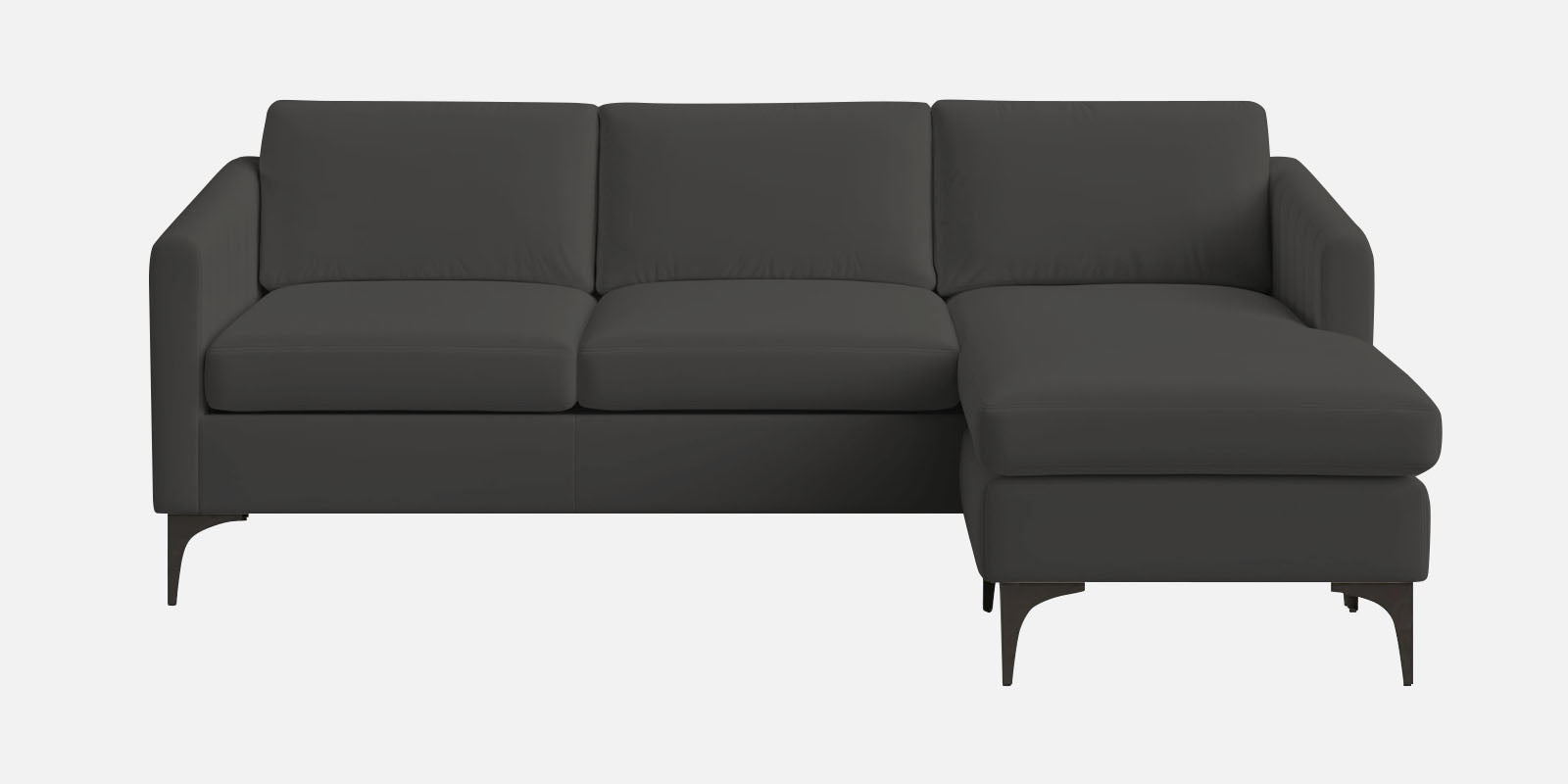 Haru Fabric LHS Sectional Sofa (2+Lounger) In Hory Grey Colour - Febonic Living