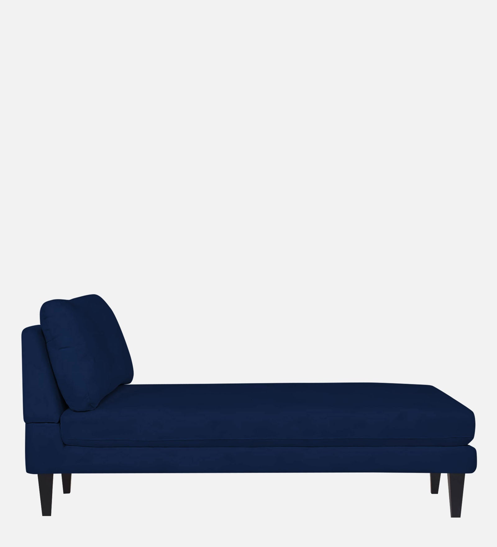 Nadia Fabric Armless Chaise Lounger In Royal blue Colour - Febonic Living