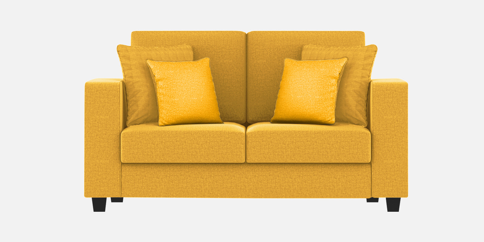 Nabi Fabric 2 Seater Sofa In Bold Yellow Colour - Febonic Living