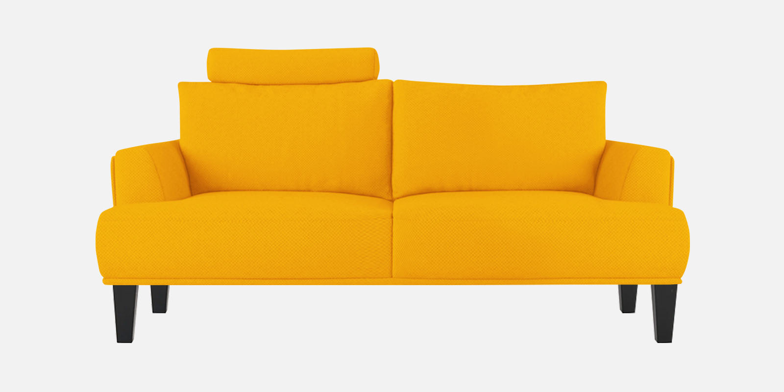 Como Fabric 2 Seater Sofa In Bold Yellow Colour - Febonic Living