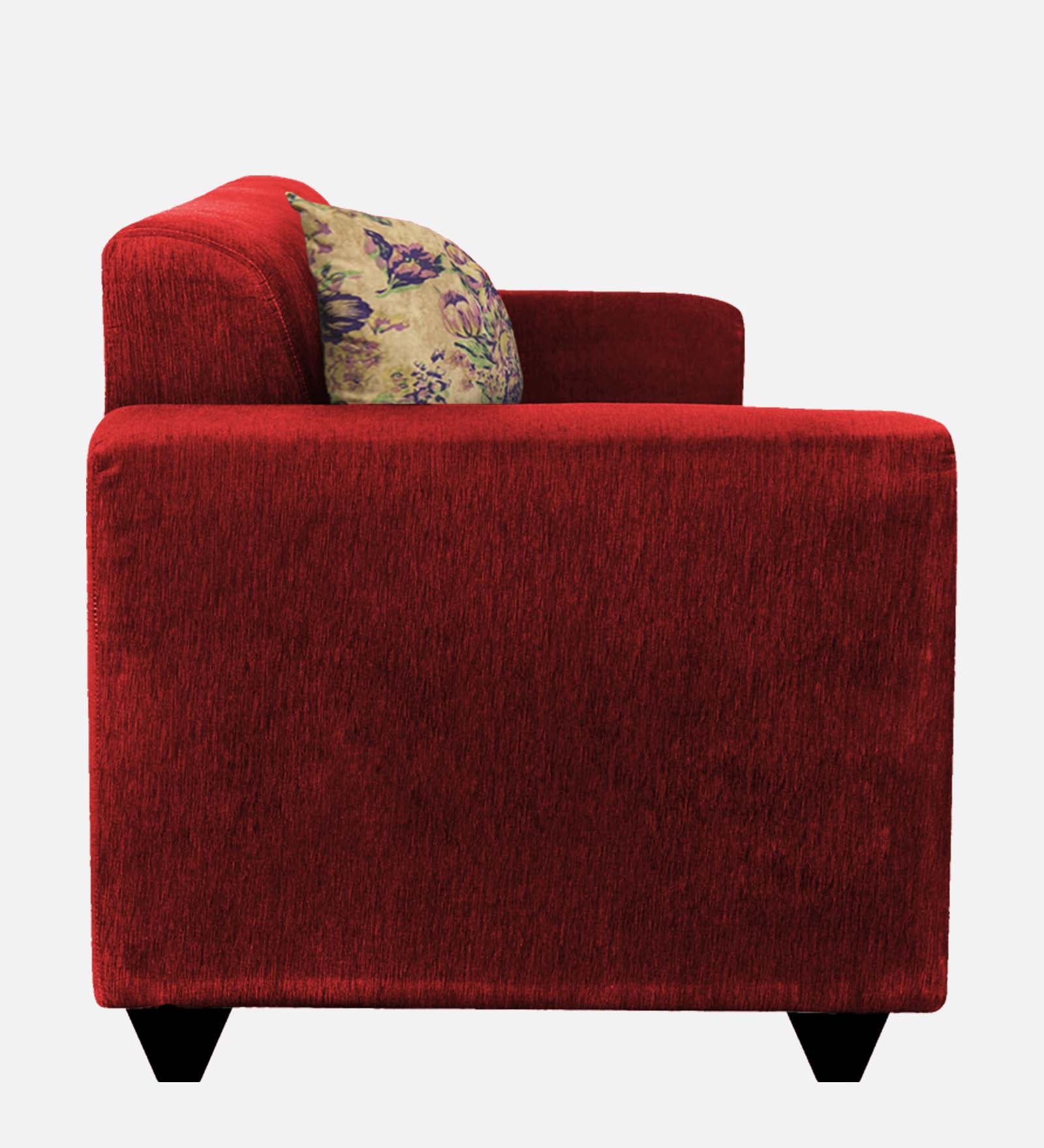 Lipu Fabric 1 Seater Sofa In Blood Maroon Colour