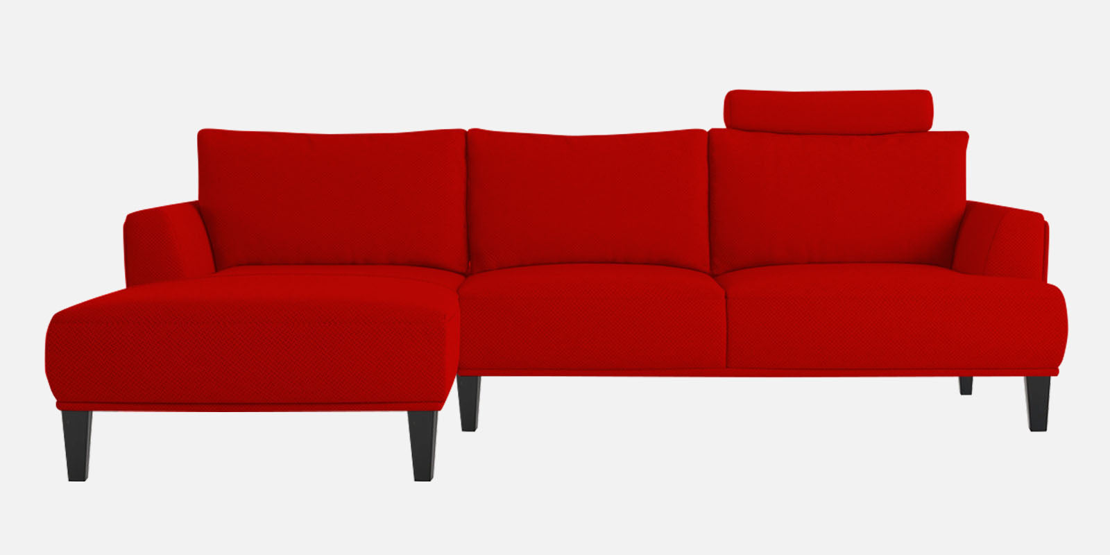 Como Fabric RHS Sectional Sofa (3+Lounger) in Ruby Red Colour