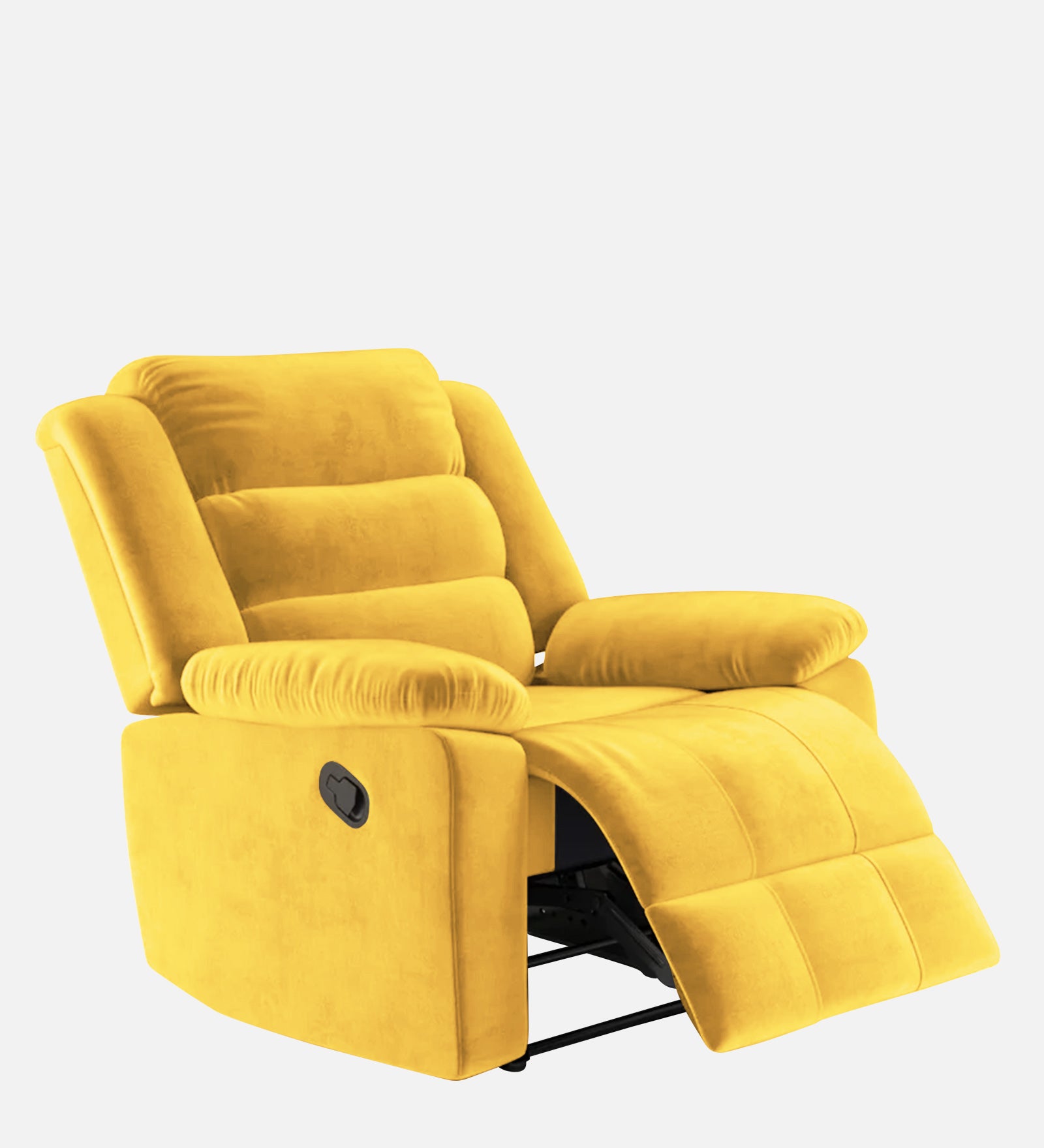Erra Fabric 1 Seater Motorized Recliner In Bold Yellow Colour - Febonic Living