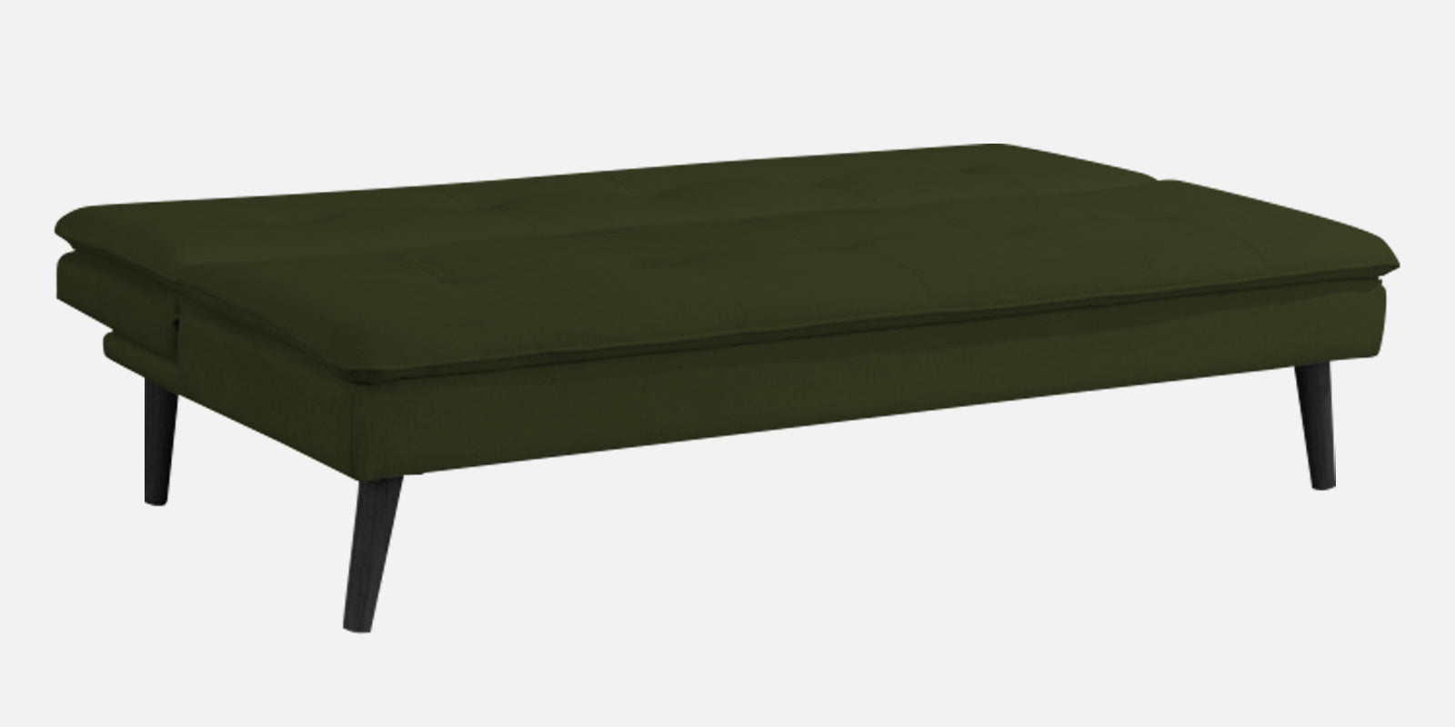 Toner Fabric 3 Seater Convertible Sofa Cum Bed In Olive Green Colour - Febonic Living