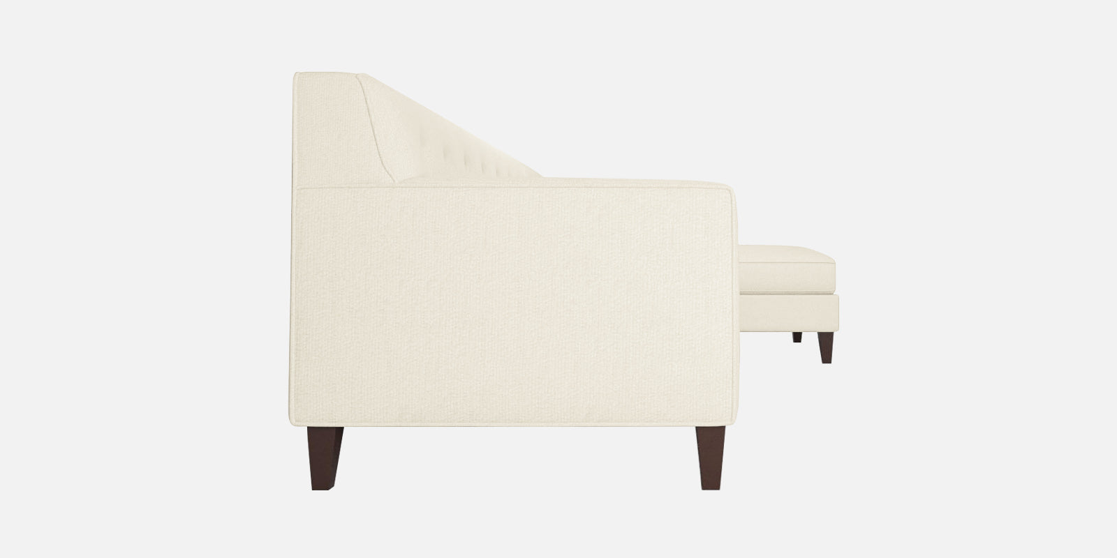 Miller Fabric LHS Sectional Sofa (3+Lounger) In Ivory Cream Colour - Febonic Living