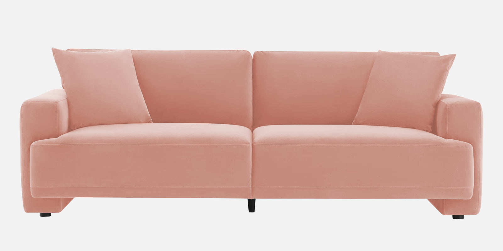 Kosta Velvet 3 Seater Sofa In Blush Pink Colour - Febonic Living