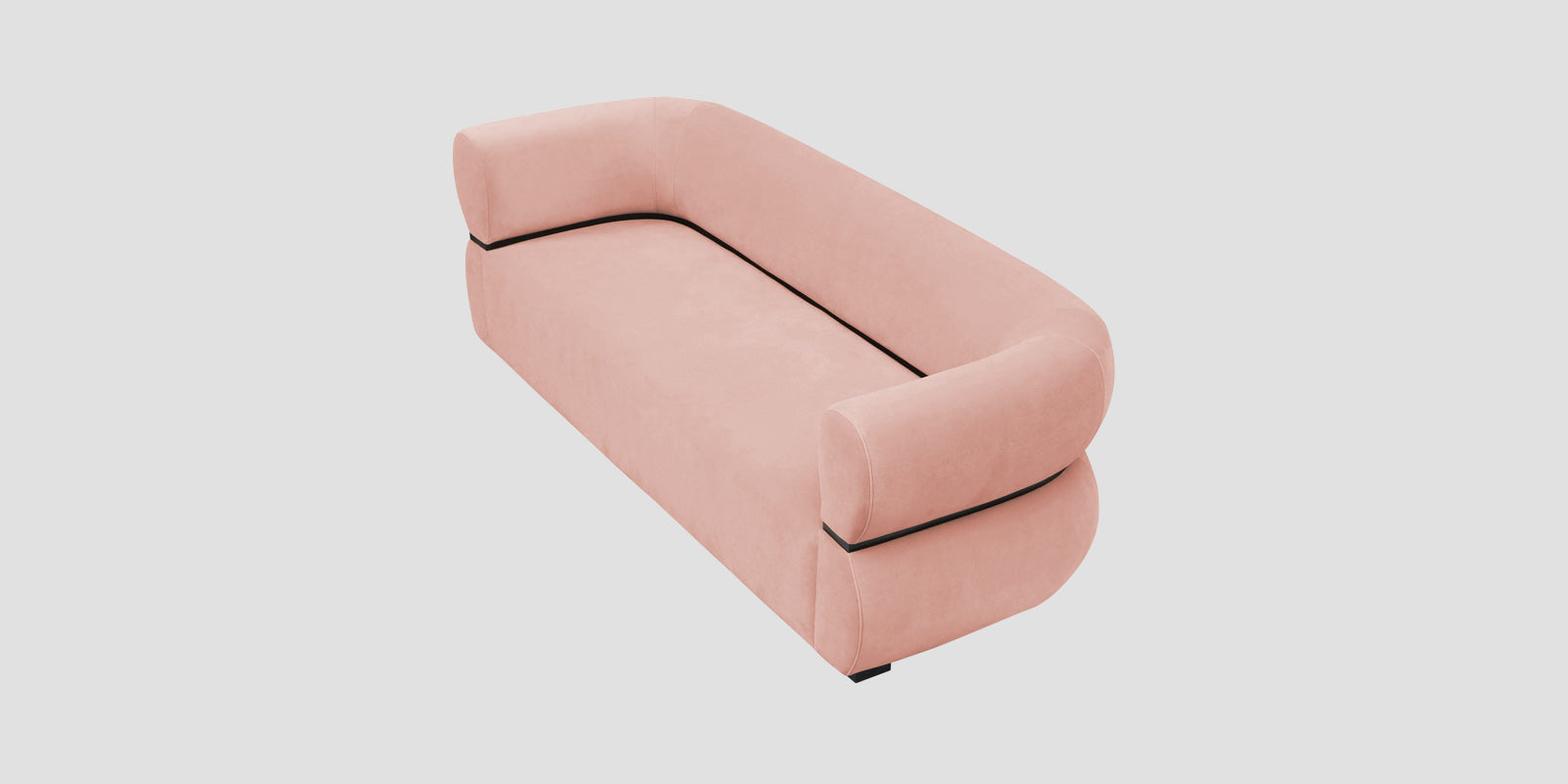 Kula Velvet 3 Seater Sofa In Blush Pink Colour - Febonic Living