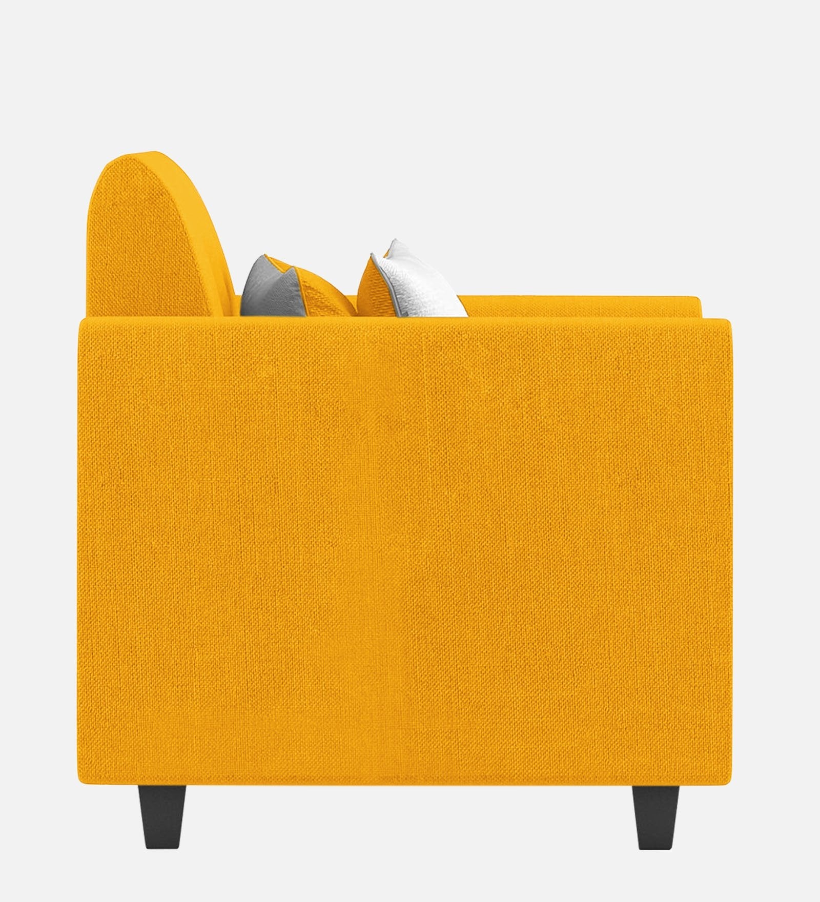 Denmark Fabric 1 Seater Sofa In Bold Yellow Colour - Febonic Living
