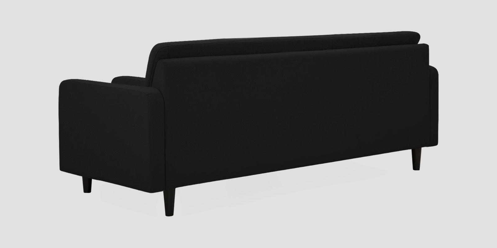 Noha Fabric 3 Seater Sofa In Zed Black Colour