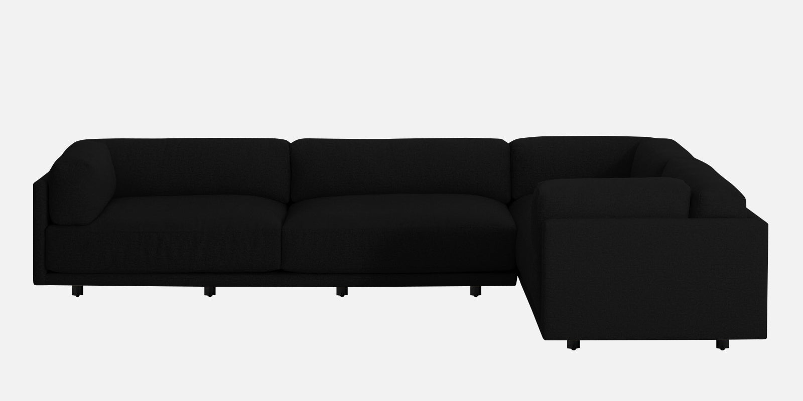 Nixon Fabric 6 Seater RHS Corner Sofa In Zed Black Colour - Febonic Living