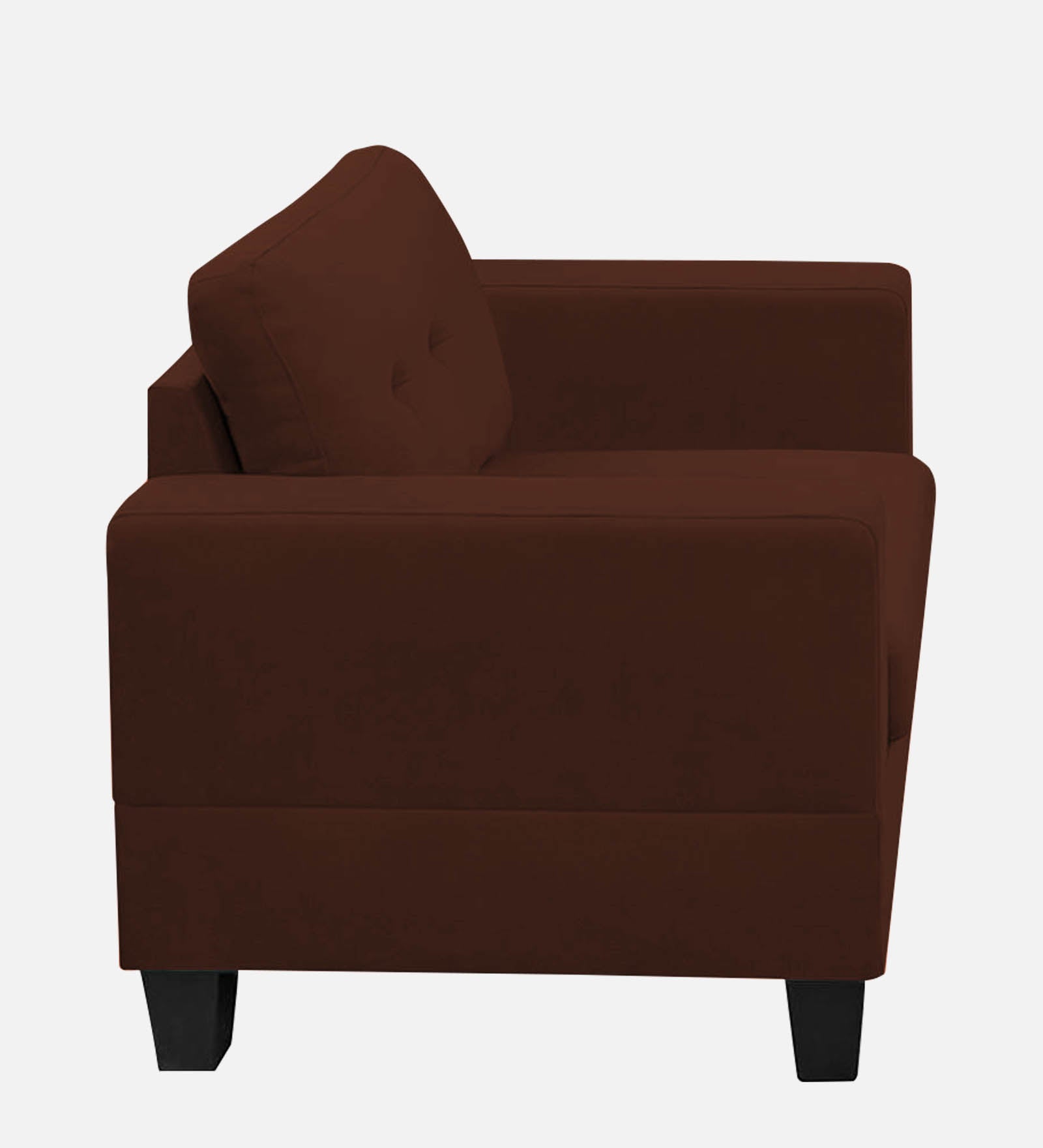 Thomas Fabric 1 Seater Sofa In Coffee Brown Colour - Febonic Living