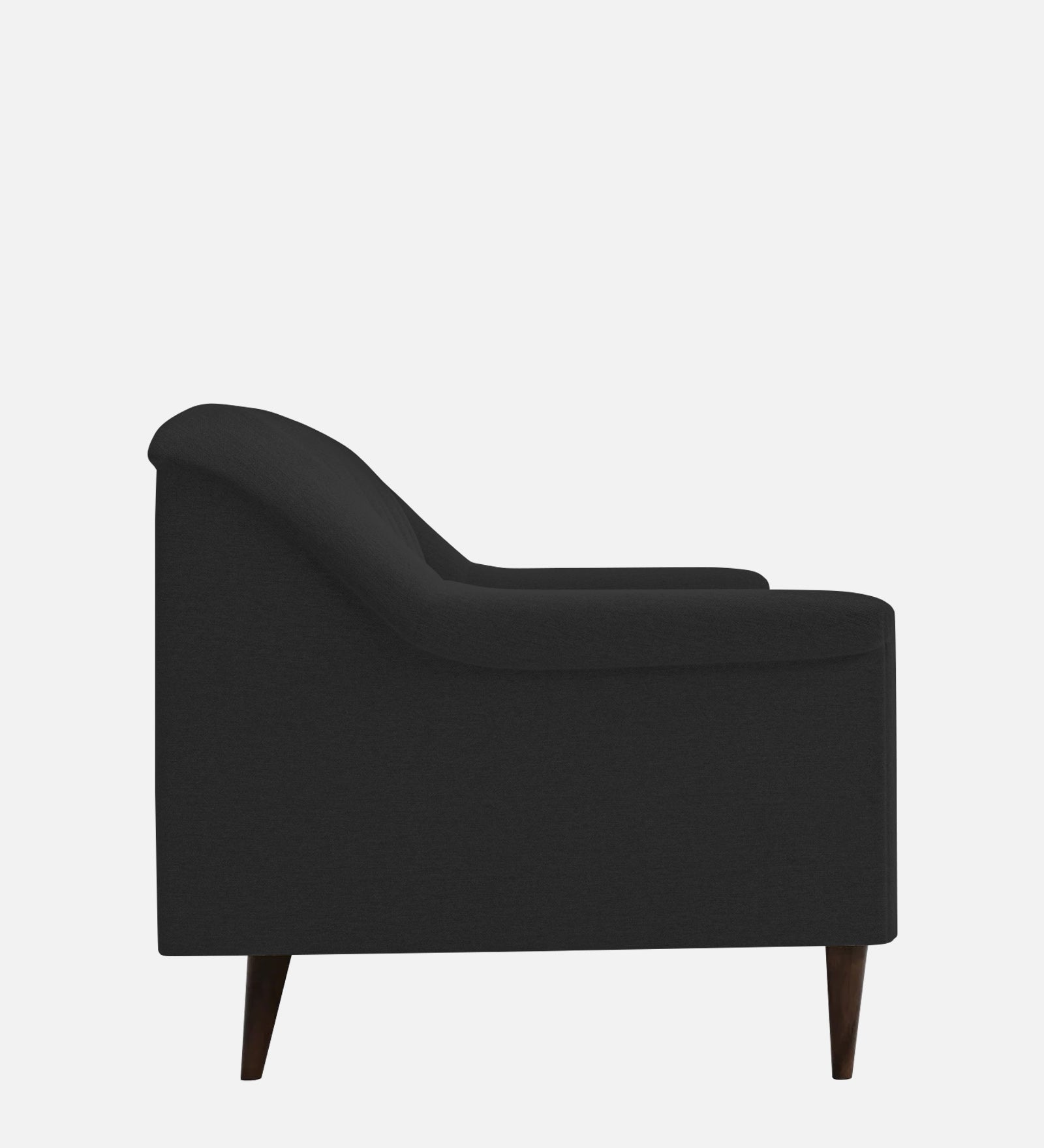 Homer Fabric 1 Seater Sofa In Bitter Black Colour - Febonic Living