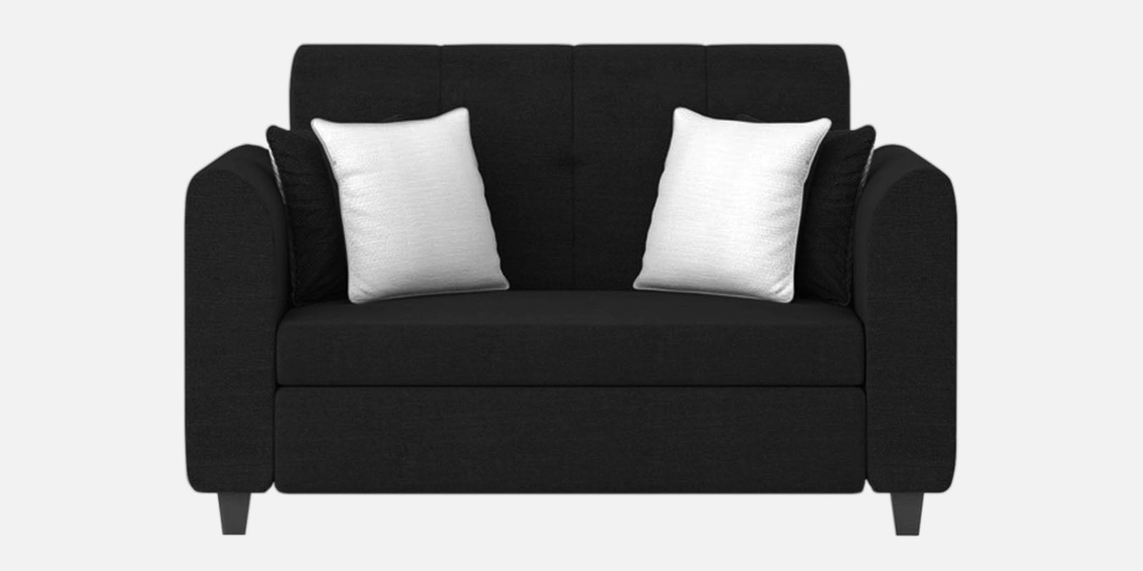 Denmark Fabric 2 Seater Sofa In Zed Black Colour - Febonic Living