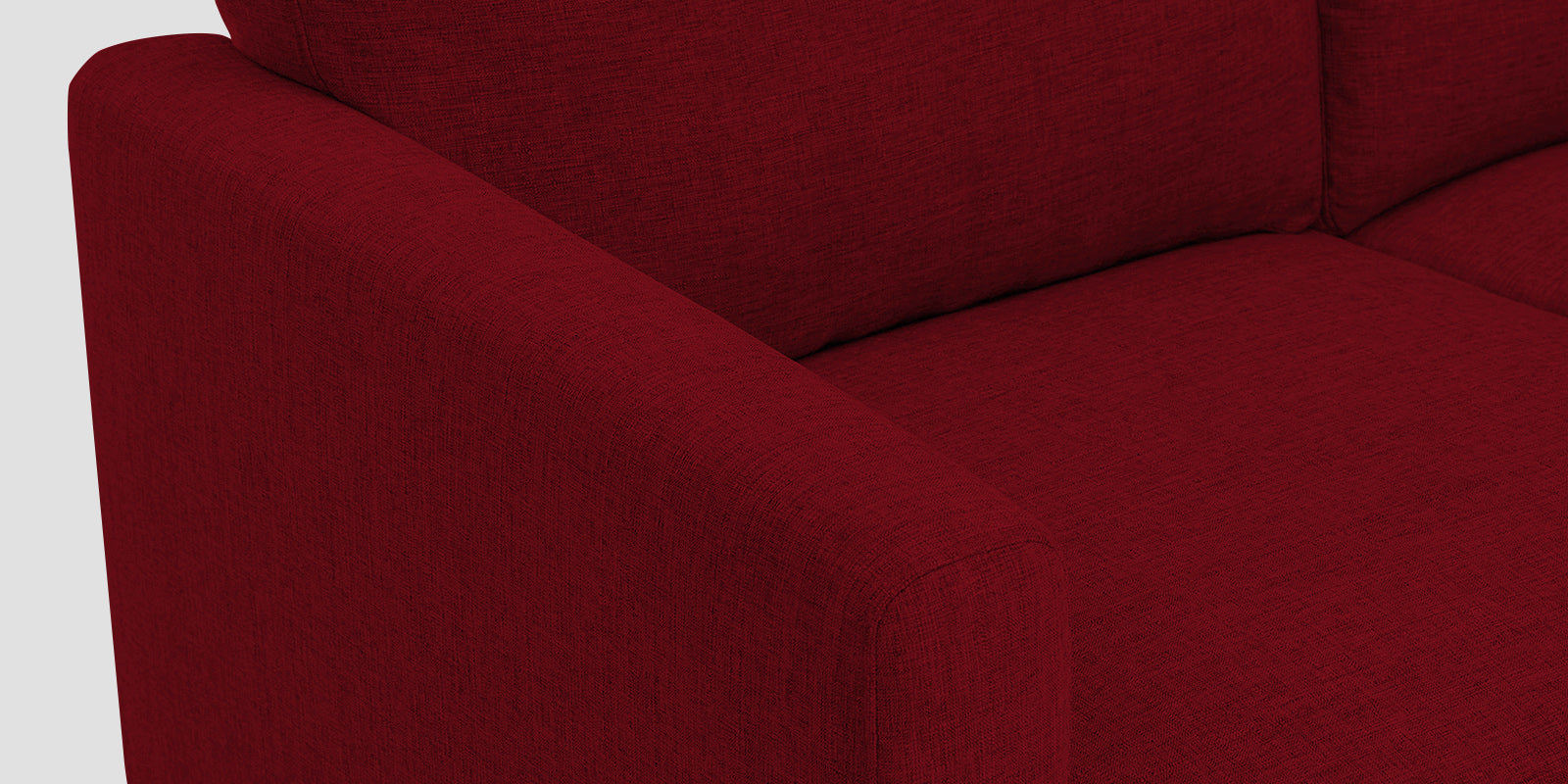 Romie Fabric LHS Sectional Sofa (2+Lounger) In Ruby Red Colour - Febonic Living