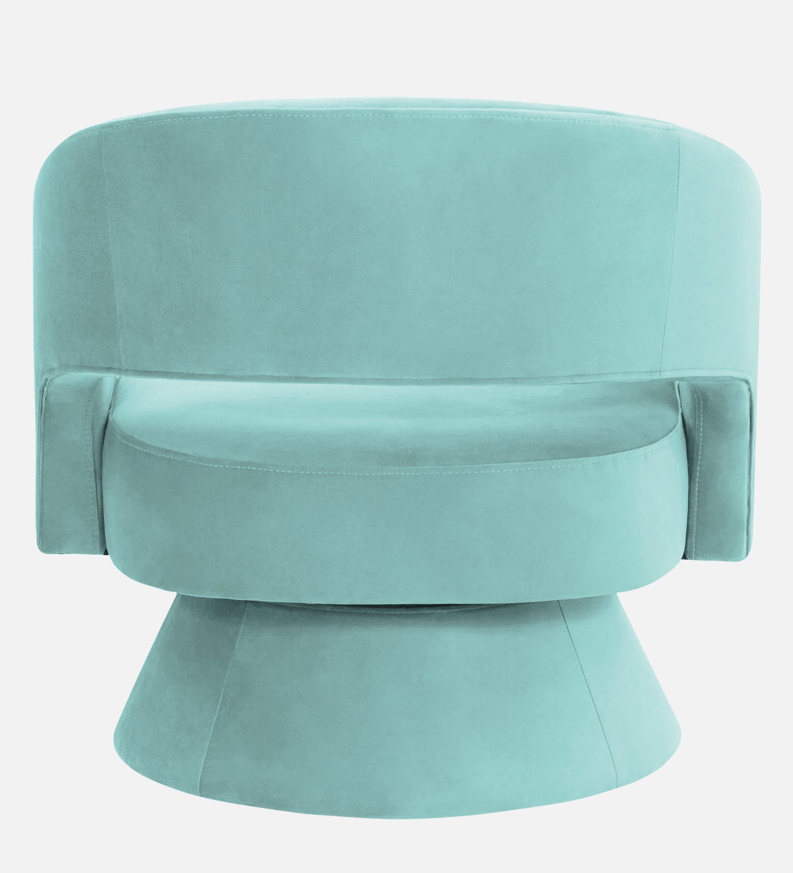 Pendra Velvet Swivel Chair In Barmunda Aqua Colour - Febonic Living