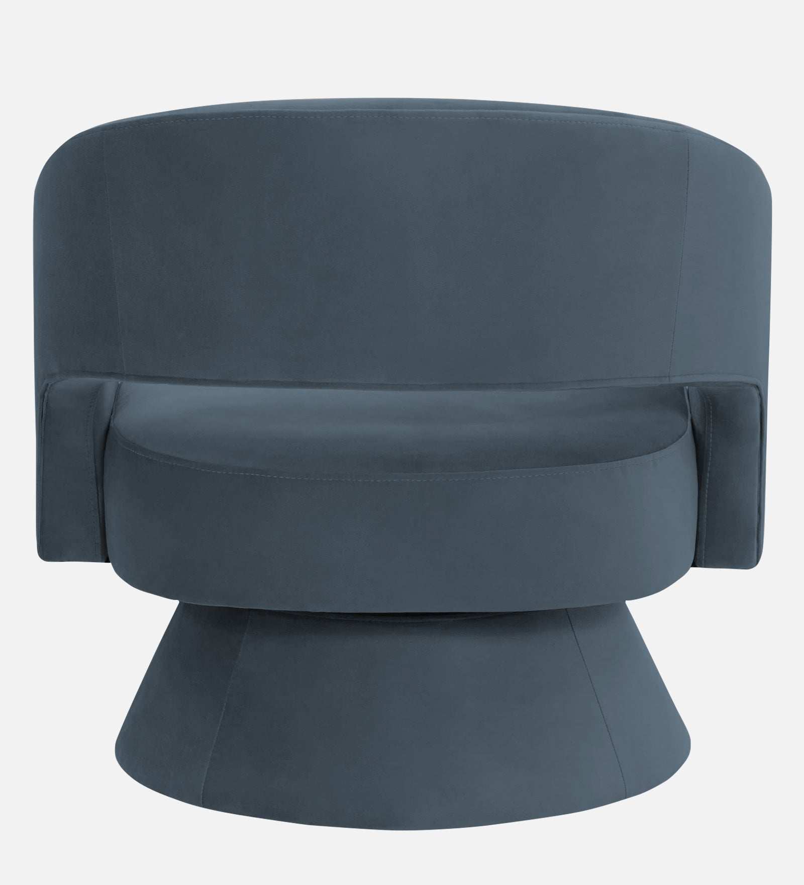 Pendra Velvet Swivel Chair In Oxford Blue Colour - Febonic Living