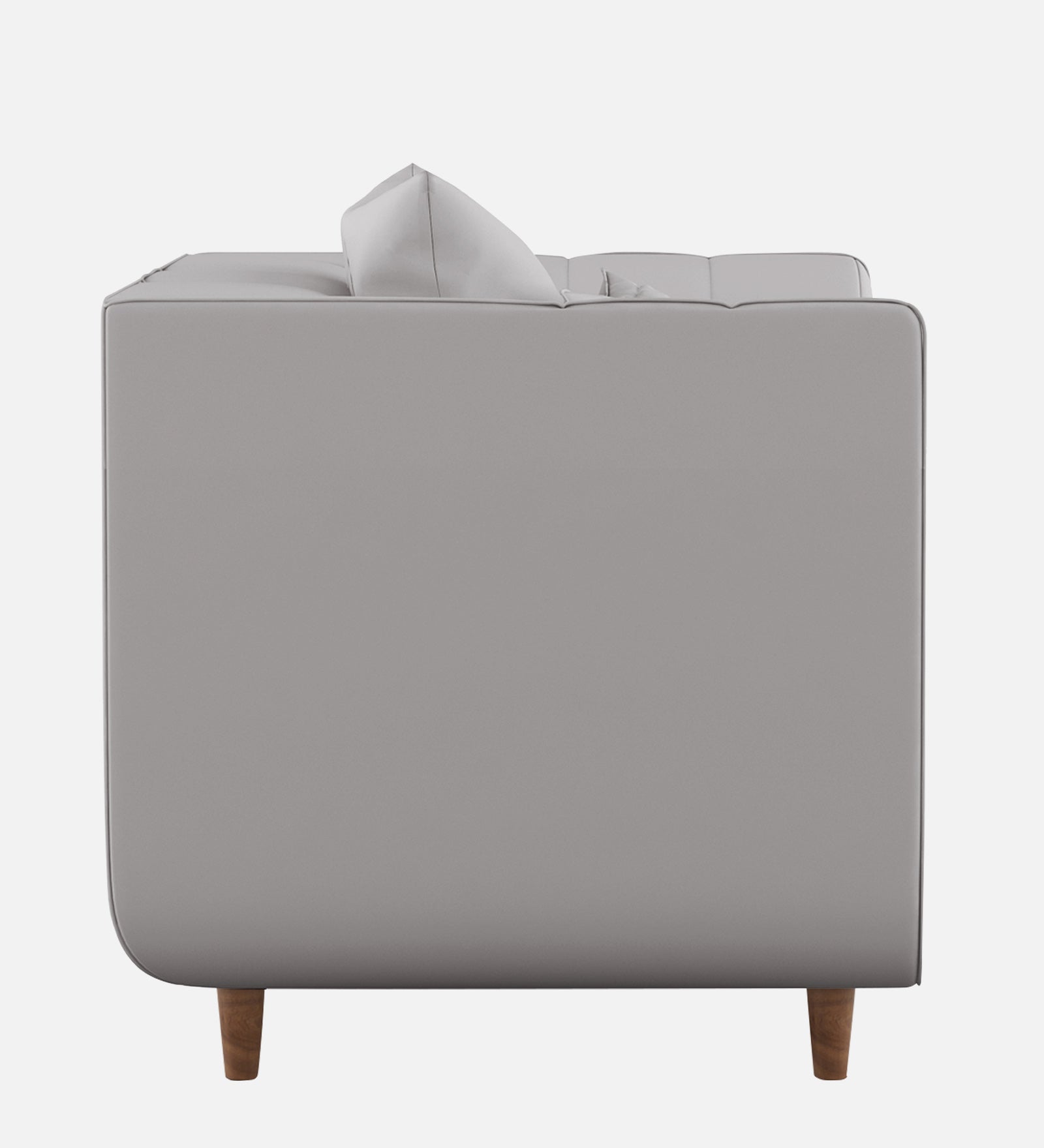 Sumo Velvet 1 Seater Sofa In Light Grey Colour - Febonic Living