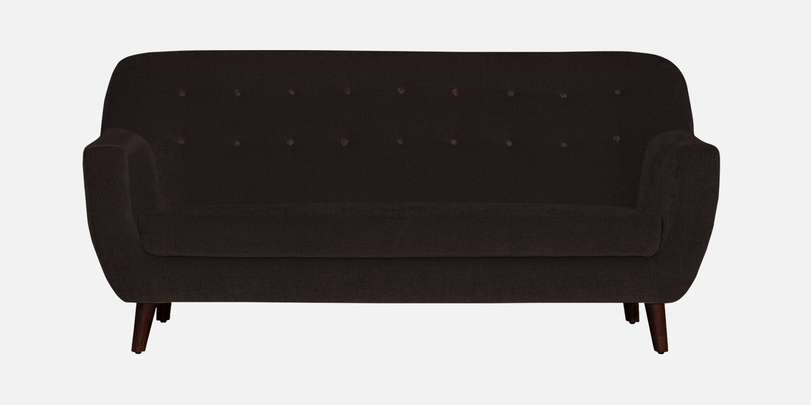 German Fabric 3 Seater Sofa In Dark Brown Colour - Febonic Living