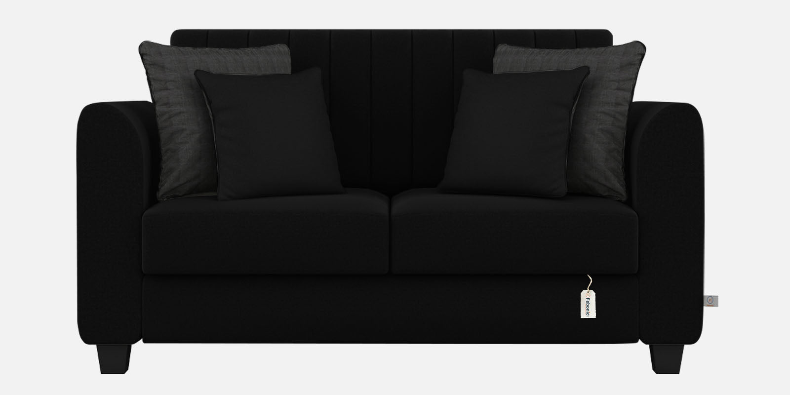 Cosmic Fabric 2 Seater Sofa In Zed Black Colour - Febonic Living