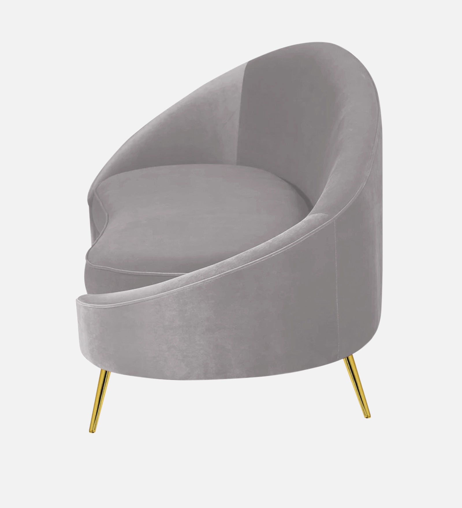 Cely Velvet RHS Chaise Lounger In Concrete Grey Colour - Febonic Living