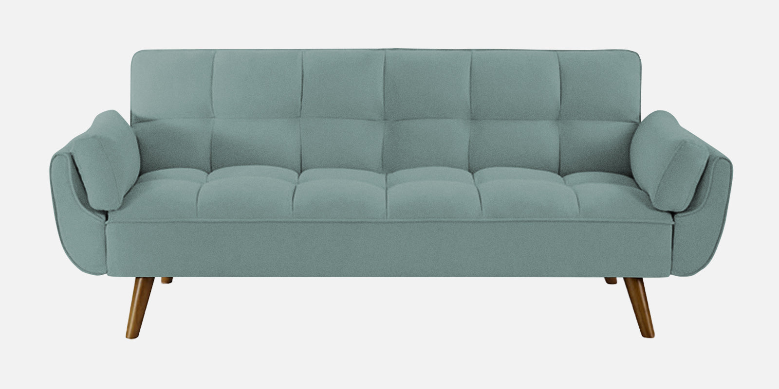 Melano Fabric 3 Seater Convertible Sofa Cum Bed In Suka Blue Colour - Febonic Living