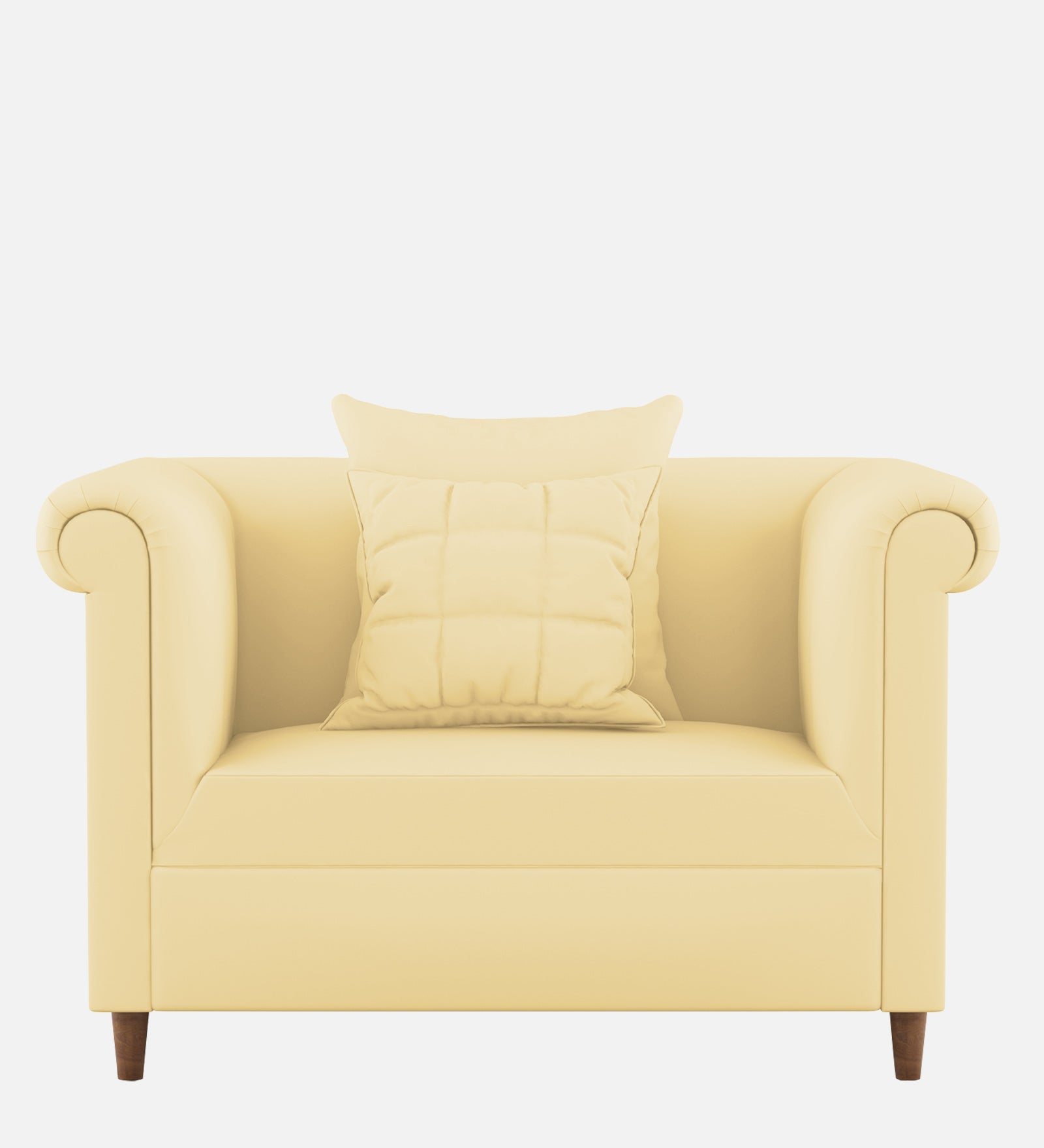 Rubi Velvet 1 Seater Sofa In Sandy Beige Colour - Febonic Living