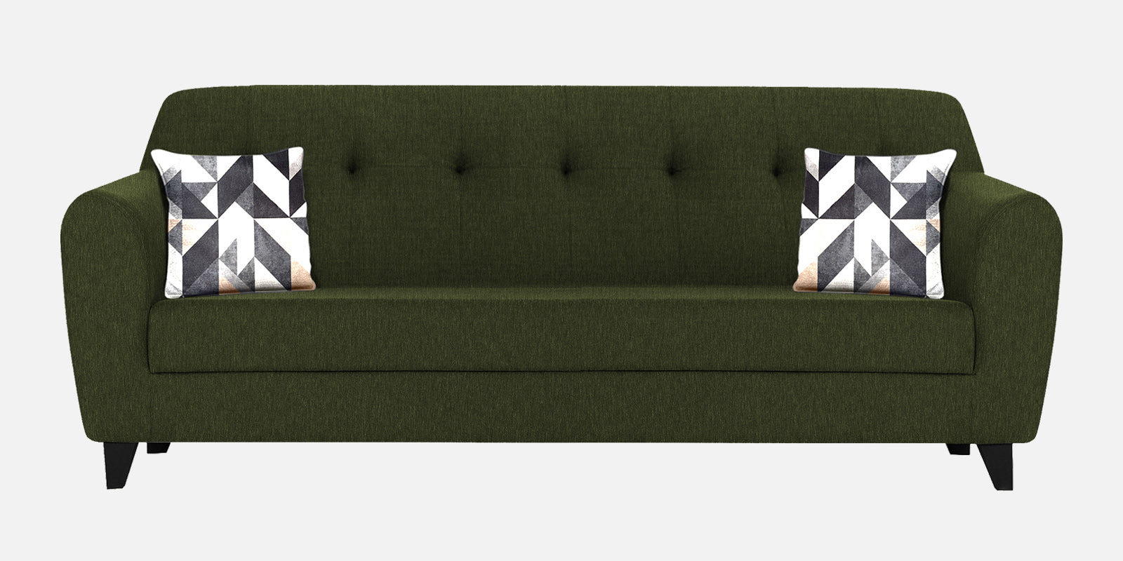 Melaan Fabric 3 Seater Sofa In Olive Green Colour - Febonic Living