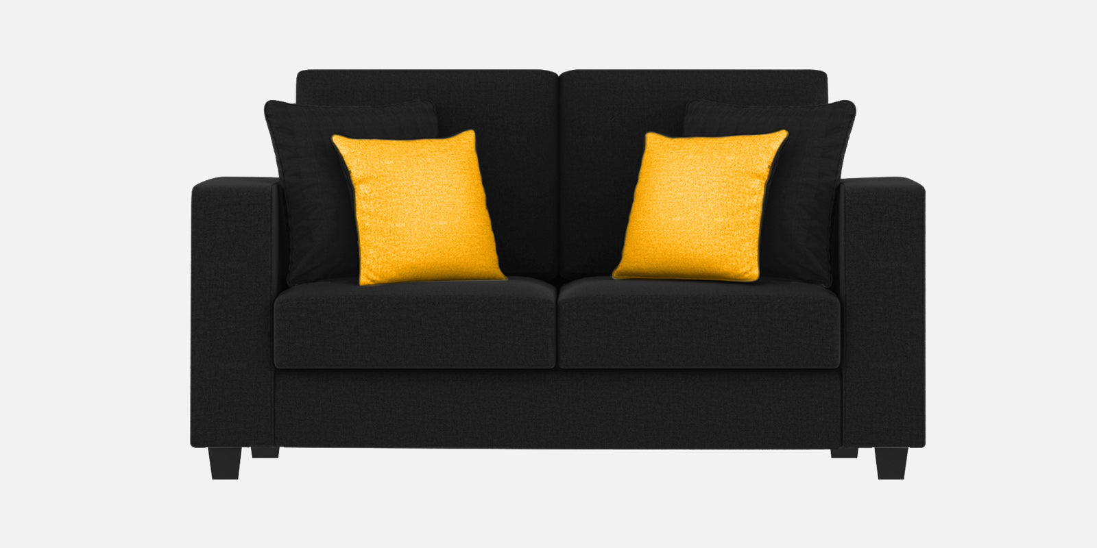 Nabi Fabric 2 Seater Sofa In Zed Black Colour