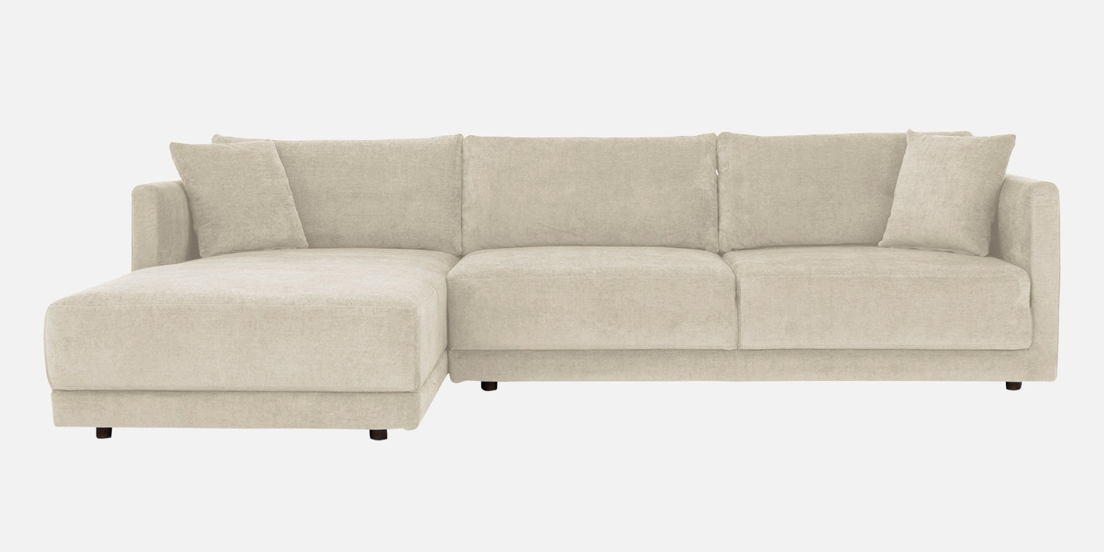 Northern Fabric RHS Sectional Sofa (3+Lounger) In Ivory Beige Colour - Febonic Living