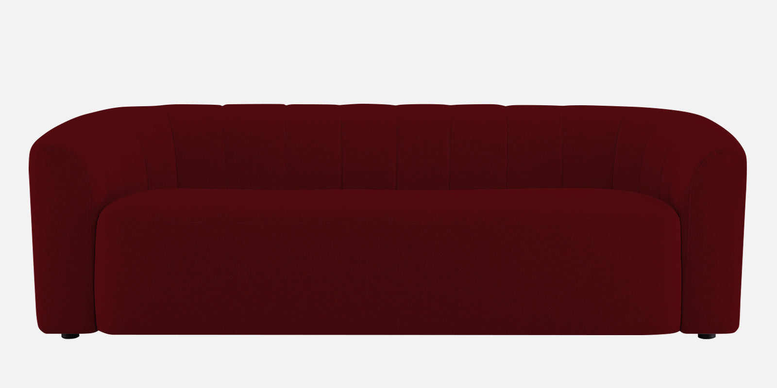 Mara Fabric 3 Seater Sofa In Ruby Red Colour