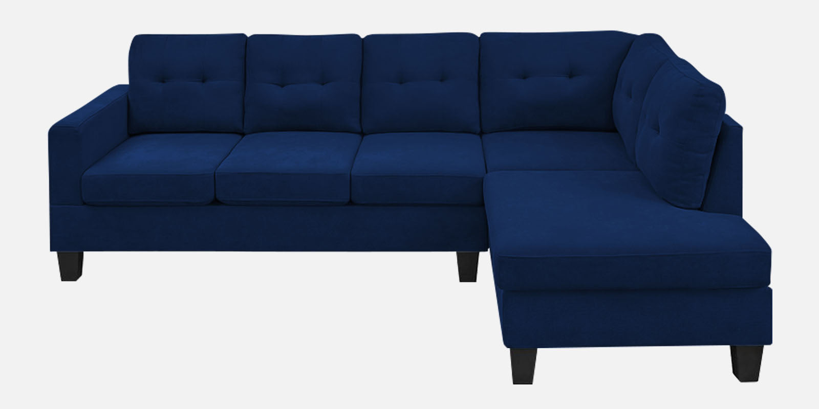 Thomas Fabric LHS Sectional Sofa (3+Lounger) In Royal Blue Colour - Febonic Living
