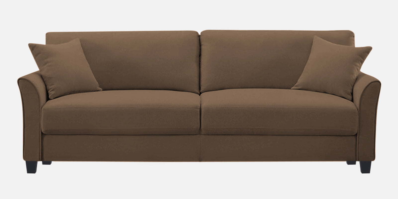 Daroo Velvet 3 Seater Sofa In Mocha Mouse Colour - Febonic Living