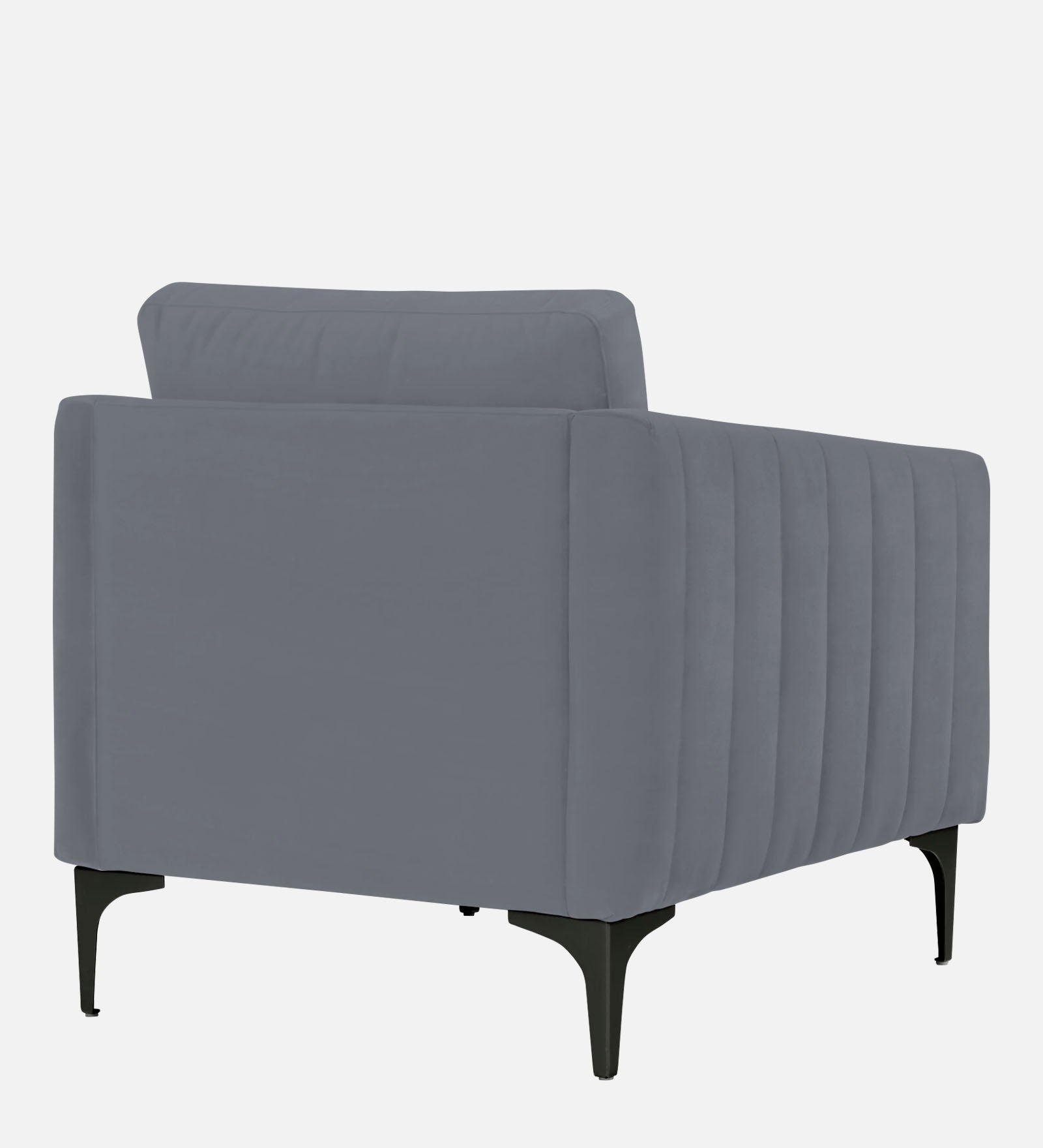 Haru Velvet 1 Seater Sofa In Pubble Grey Colour - Febonic Living