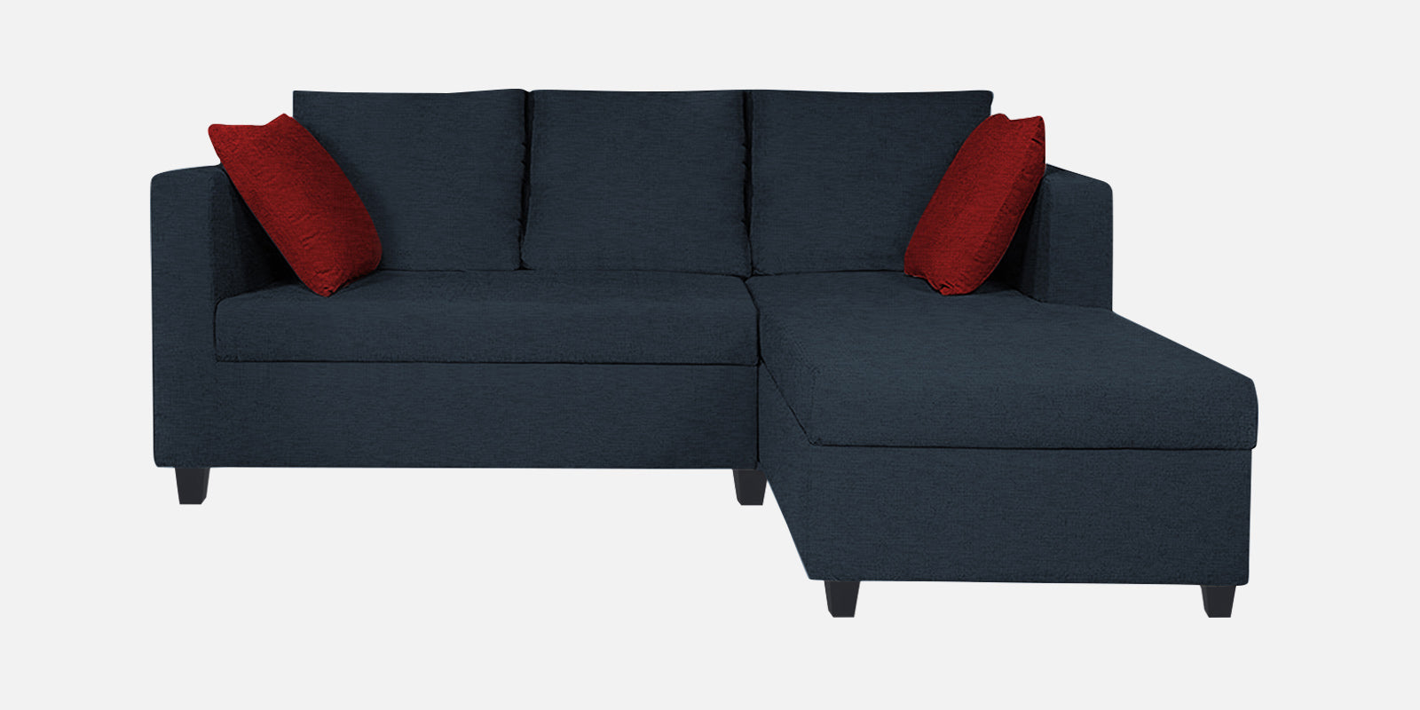 Nebula Fabric LHS Sectional Sofa (2+Lounger) In Denim Blue Colour - Febonic Living