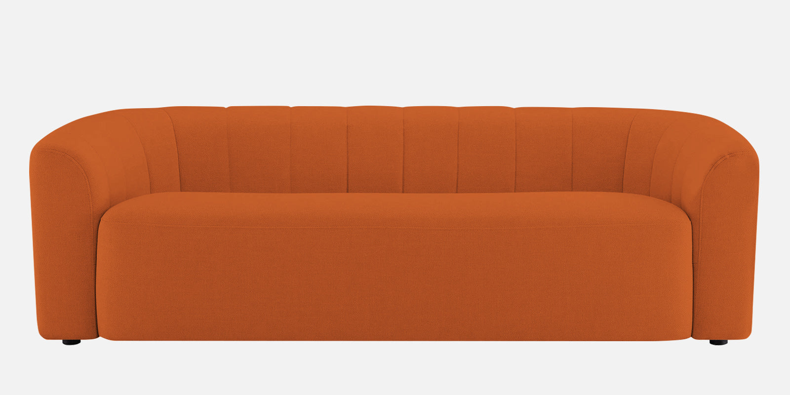 Mara Fabric 3 Seater Sofa In Vivid Orange Colour - Febonic Living