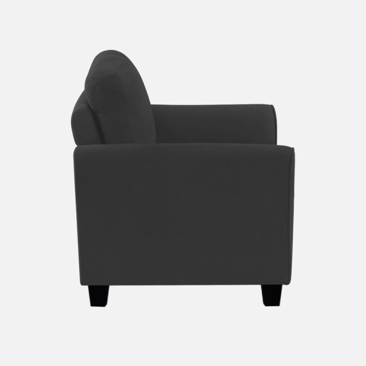 Daroo Velvet 1 Seater Sofa In Davy Grey Colour - Febonic Living