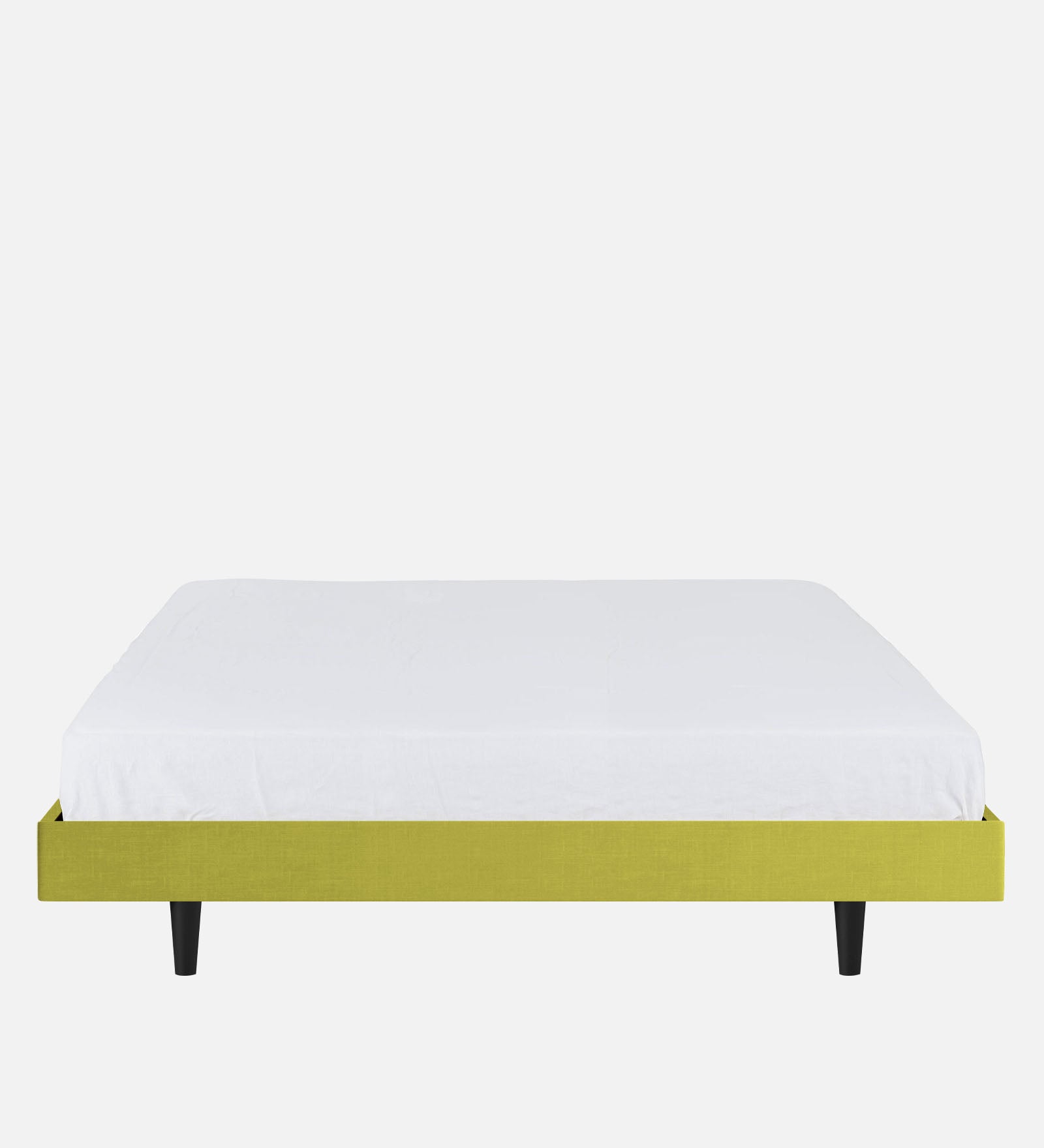 Basi Fabric Queen Size Bed In Parrot Green Colour - Febonic Living