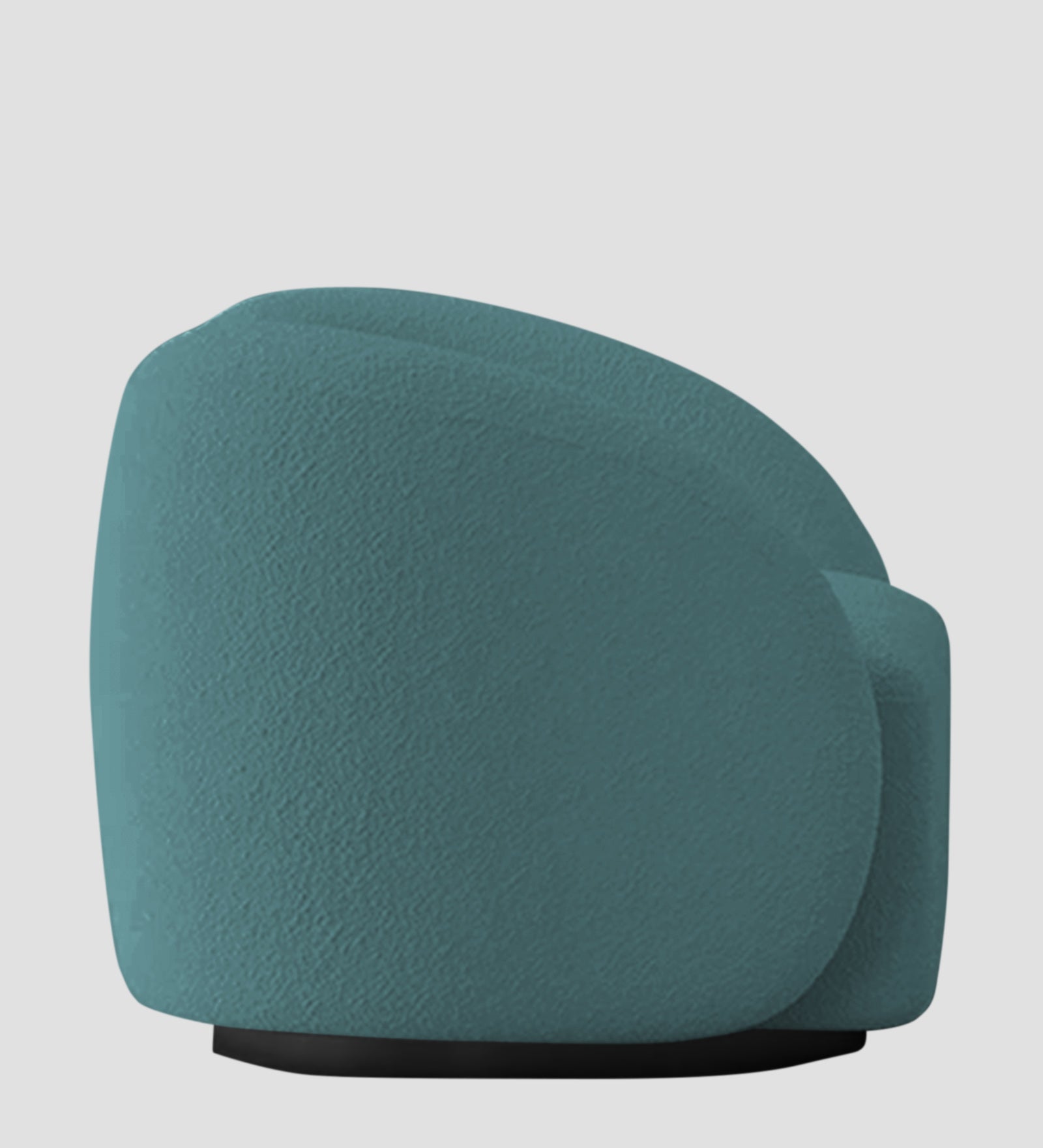 Miles Boucle Fabric Swivel Chair in Ocean Blue Colour