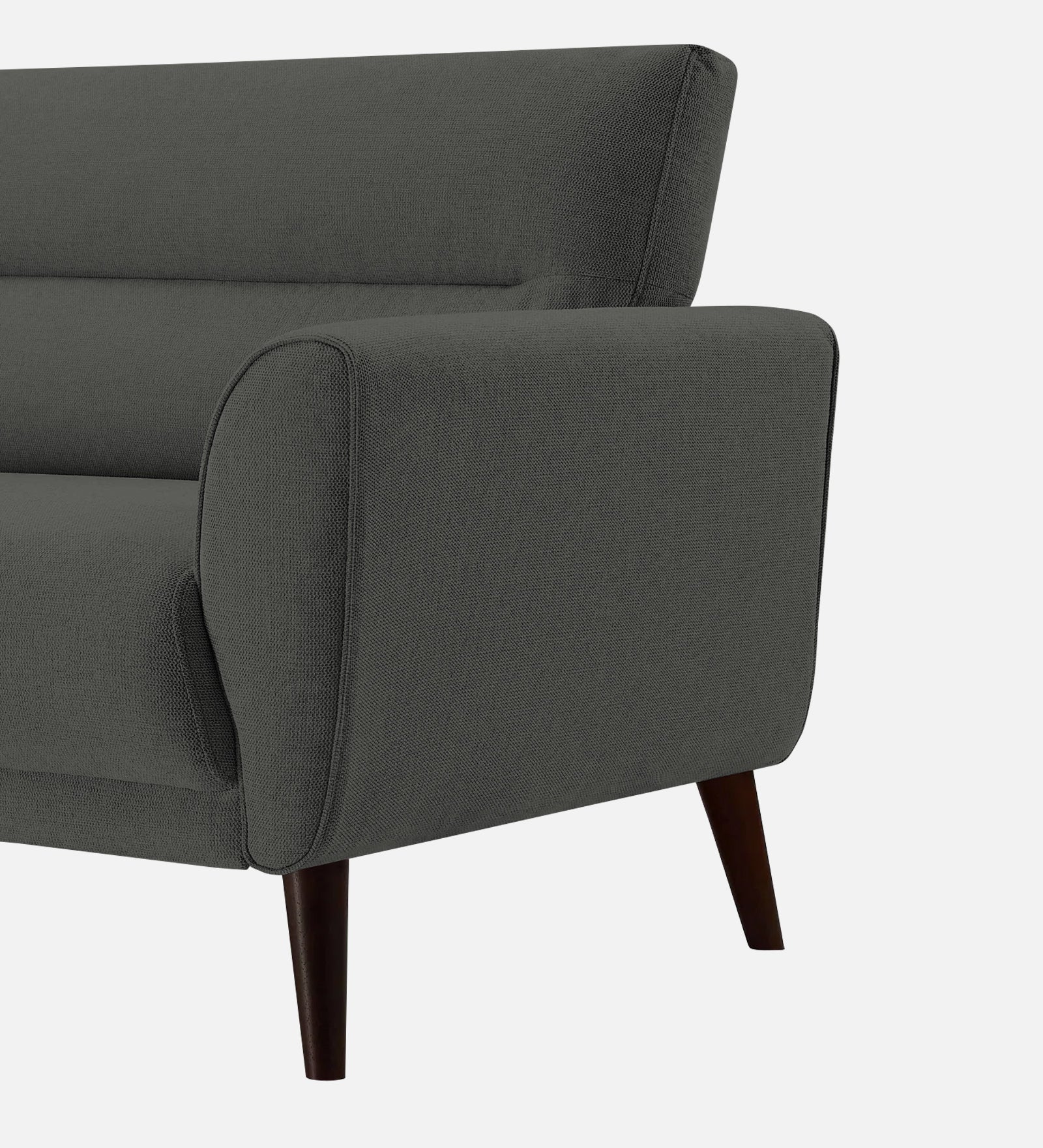 Castro Fabric 1 Seater Sofa In Charcoal Grey Colour - Febonic Living