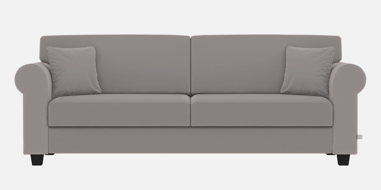 Numonk Velvet 3 Seater Sofa In Pearl Grey Colour - Febonic Living